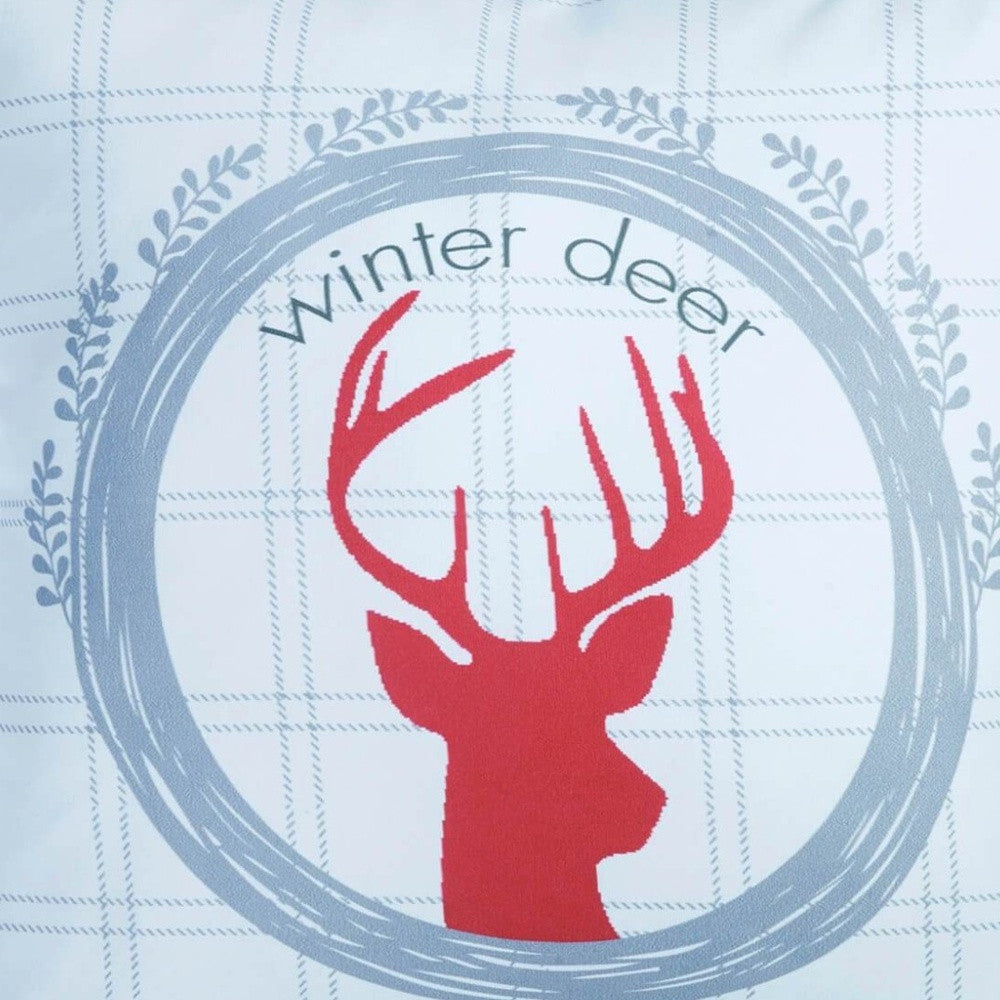 Set of Four 18" Red and White Fabric Throw Pillow Covers-Accent Throw Pillows-DECOROLALA