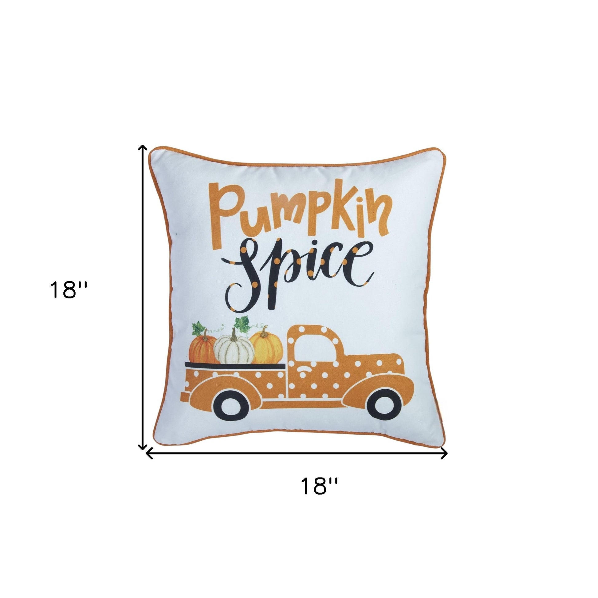 Set of Four 18" White Orange And Black Fabric Throw Pillow Covers-Accent Throw Pillows-DECOROLALA