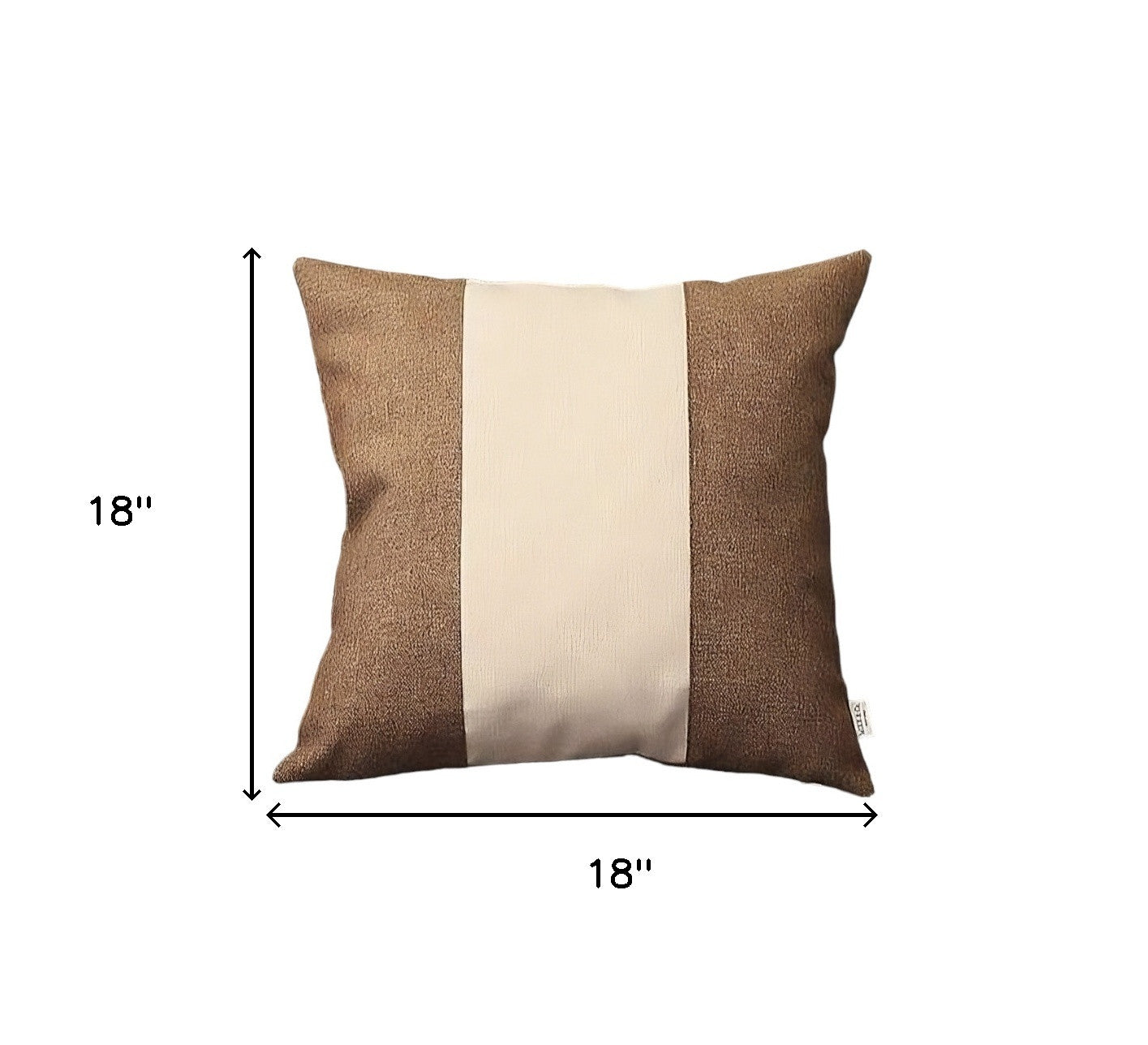 Set of Four Brown and Ivory Throw Pillow Covers-Accent Throw Pillows-DECOROLALA
