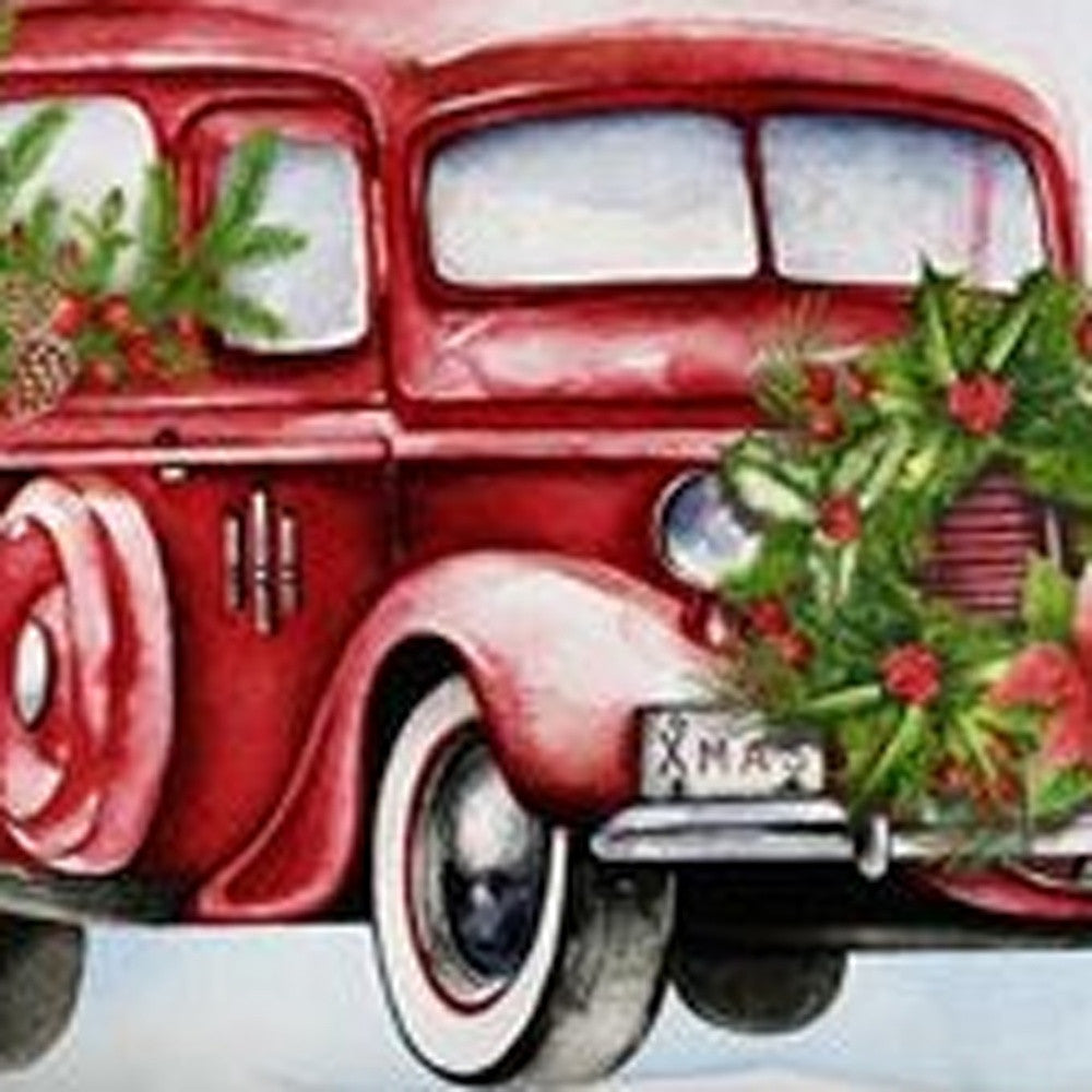 Set of Four Green Christmas Christmas Tree Fabric Throw Pillow Covers-Accent Throw Pillows-DECOROLALA