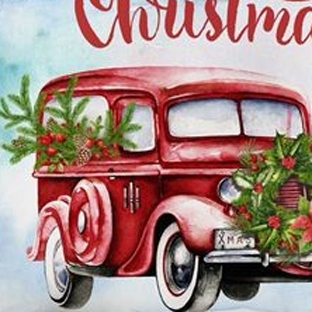 Set of Four Green Christmas Christmas Tree Fabric Throw Pillow Covers-Accent Throw Pillows-DECOROLALA