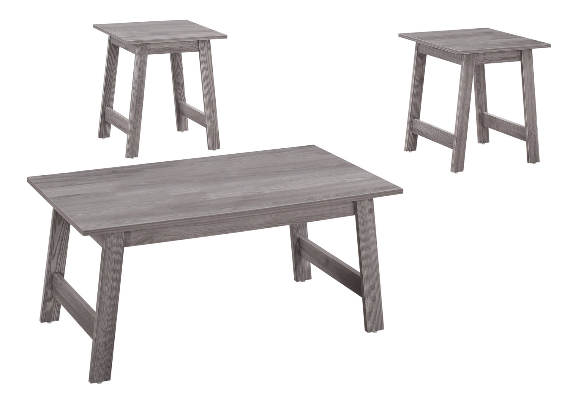 Set of Three 36" Gray Coffee Table-Coffee Tables-DECOROLALA