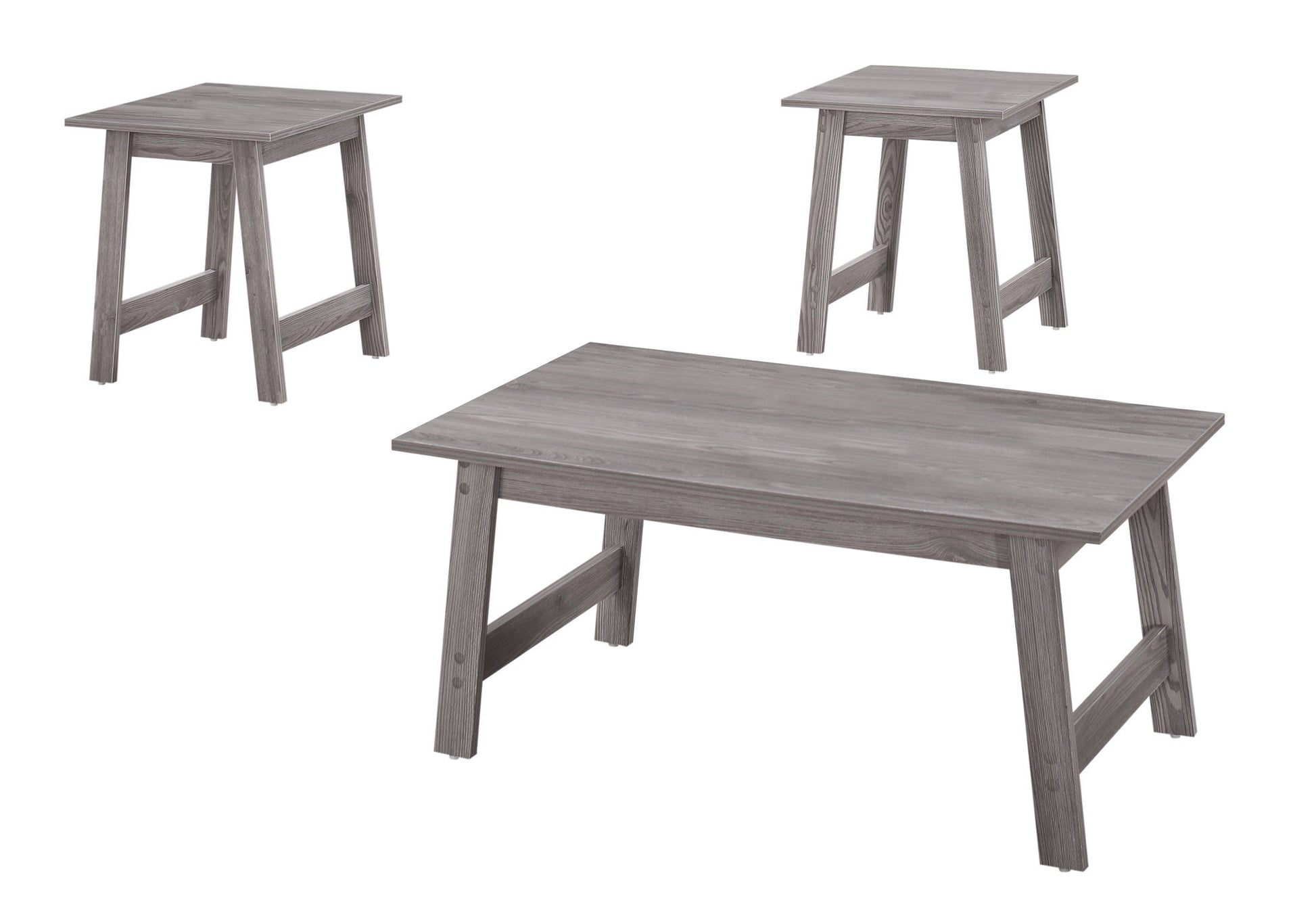 Set of Three 36" Gray Coffee Table-Coffee Tables-DECOROLALA