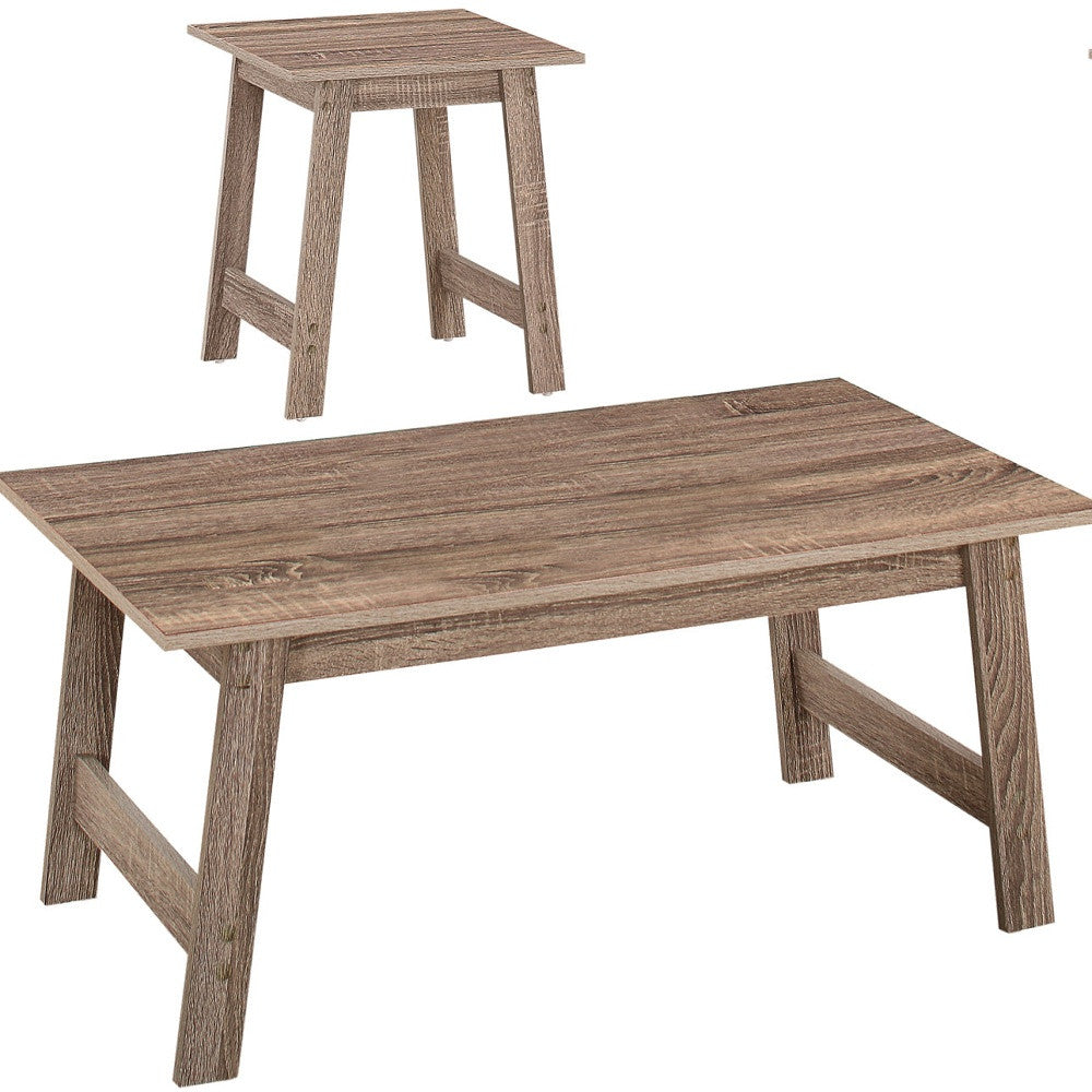 Set of Three 36" Taupe Coffee Table-Coffee Tables-DECOROLALA