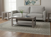 Set of Three 42" Gray Coffee Table With Shelf-Coffee Tables-DECOROLALA