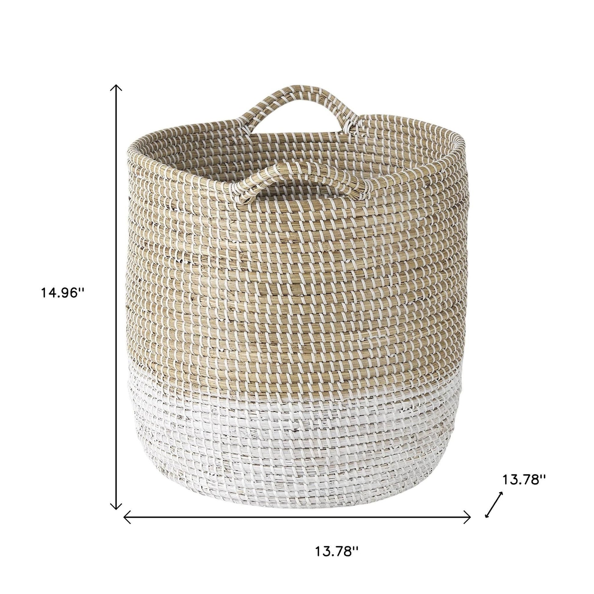 Set of Three Beige And White Wicker Desk Organizer-Organizers-DECOROLALA