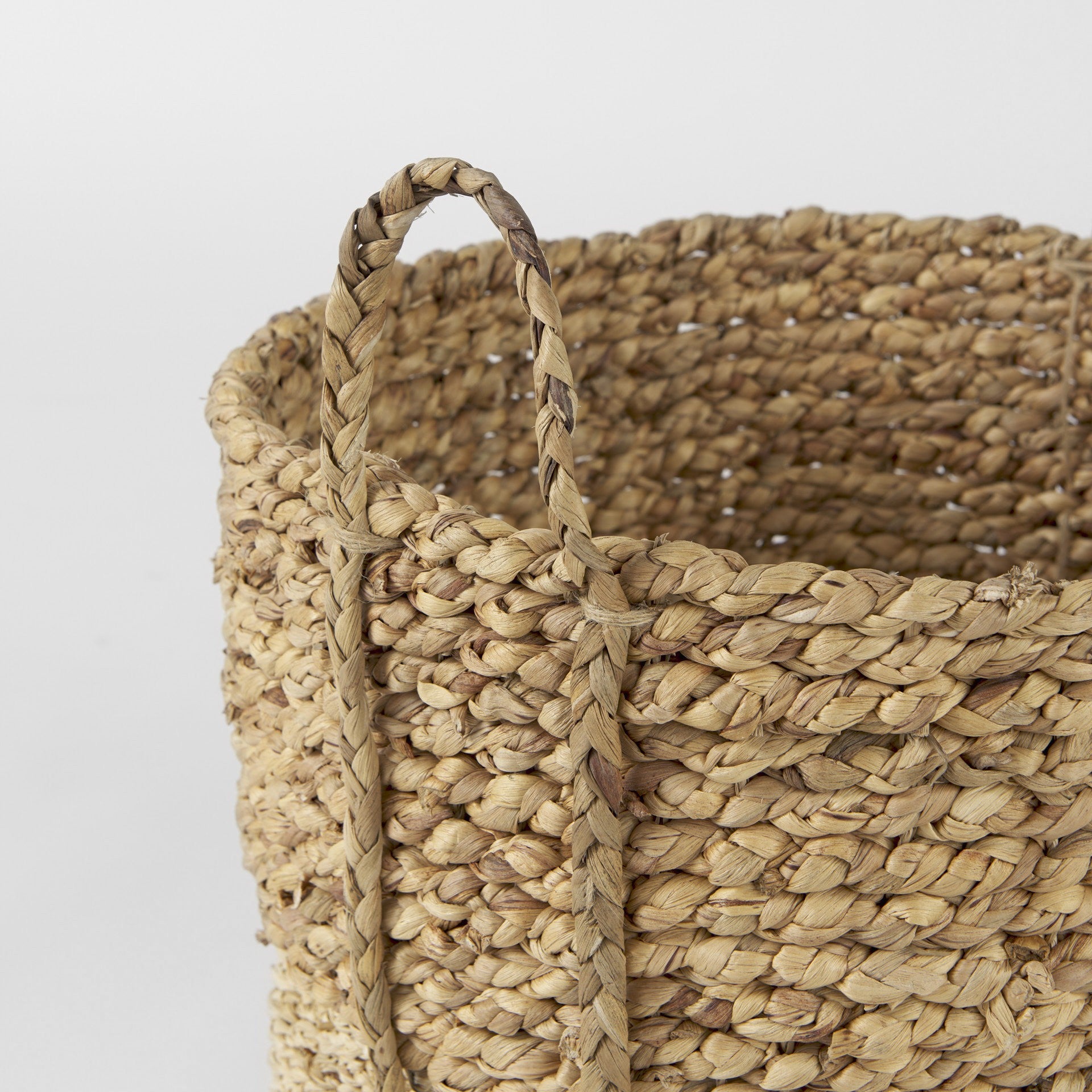 Set of Three Brown Wicker Basket-Organizers-DECOROLALA