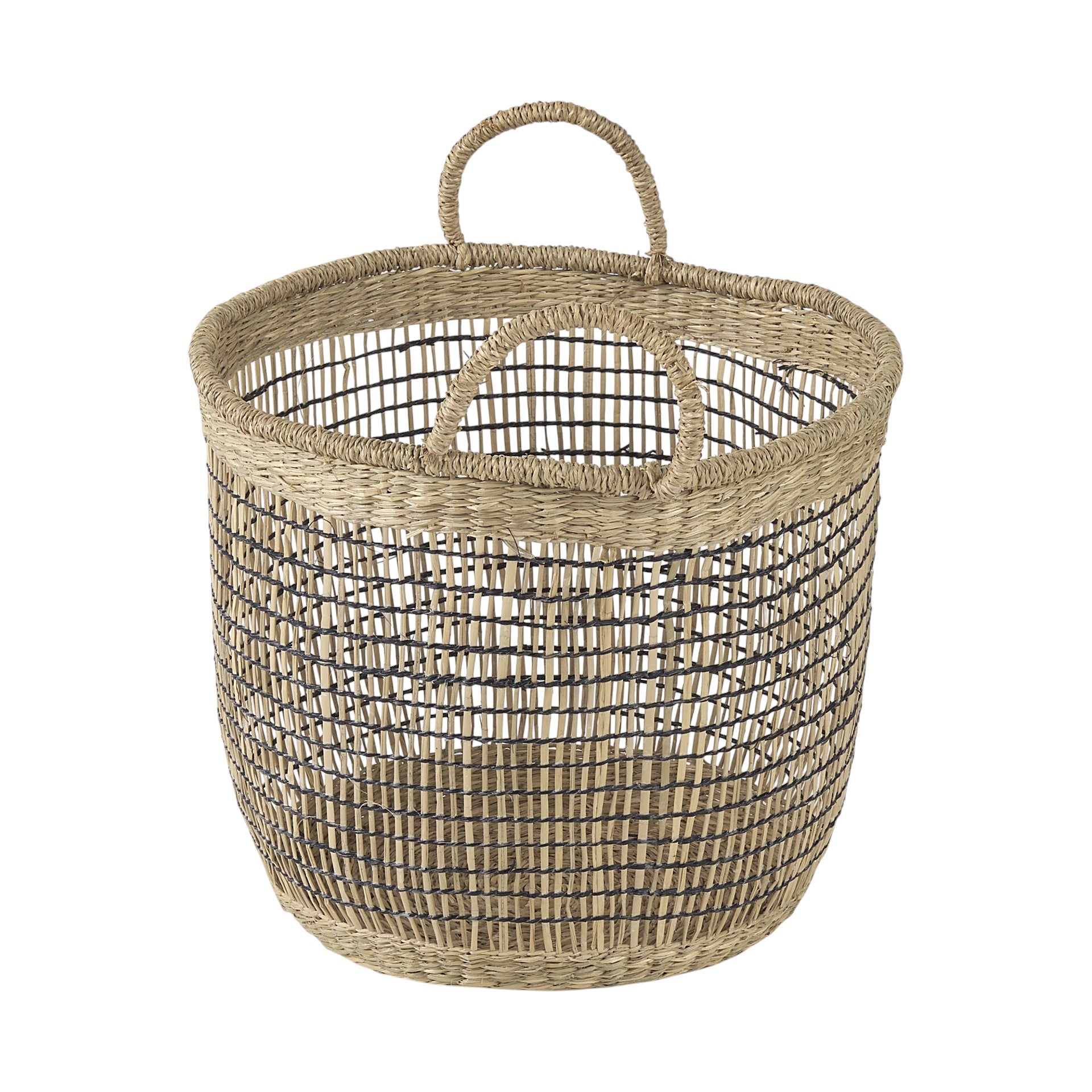 Set of Three Light Brown Wicker Basket-Organizers-DECOROLALA