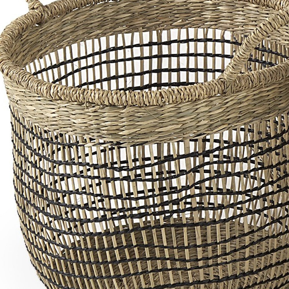 Set of Three Light Brown Wicker Basket-Organizers-DECOROLALA