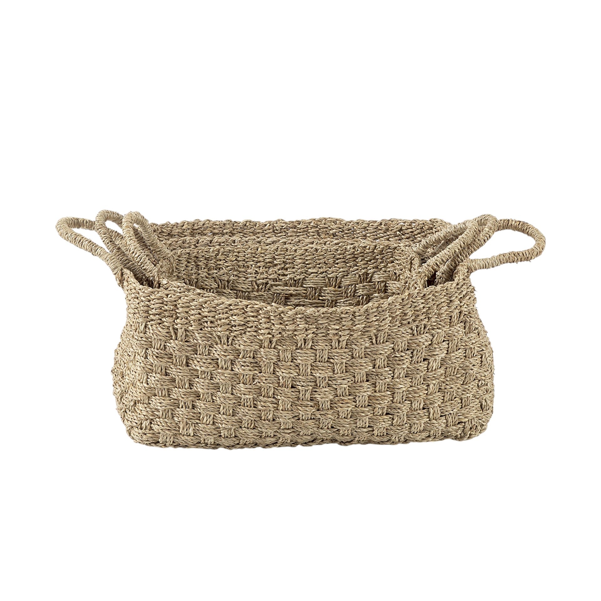 Set of Three Natural Wicker Basket-Organizers-DECOROLALA