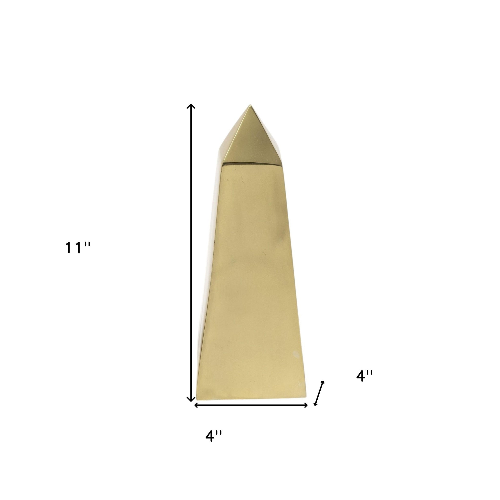 Set of Two 11" Gold Metal Tabletop Sculpture-Sculptures-DECOROLALA