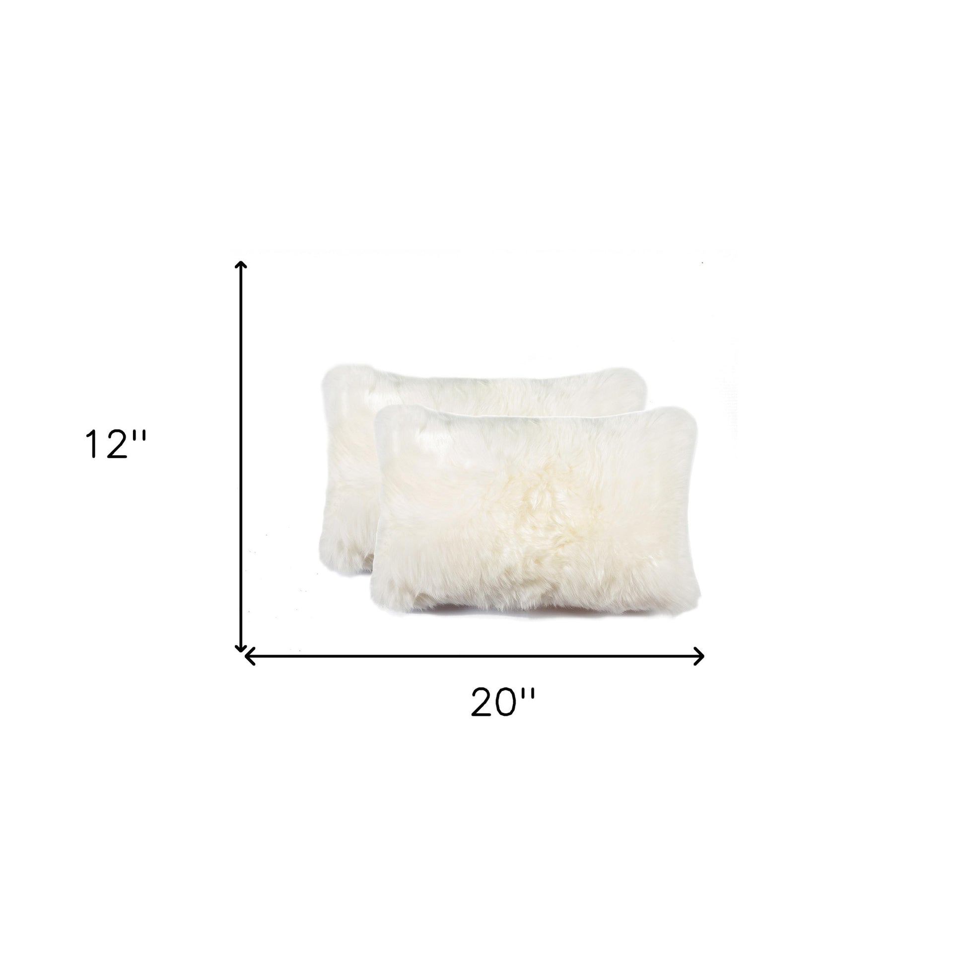 Set of Two 12" X 20" Natural Cowhide Throw Pillow-Accent Throw Pillows-DECOROLALA