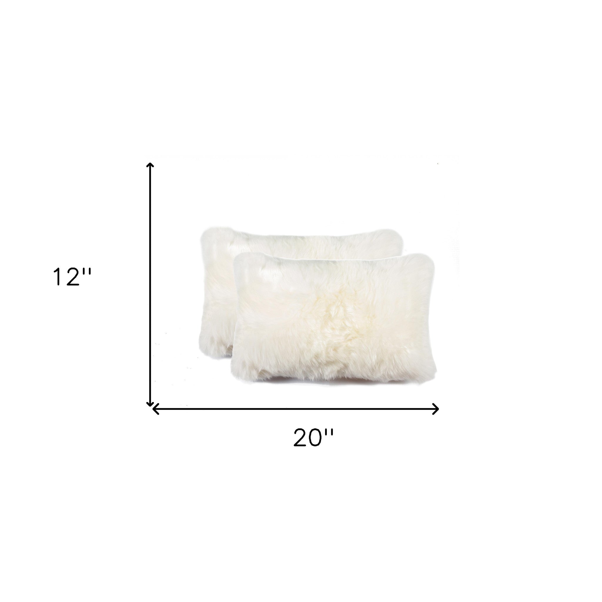 Set of Two 12" X 20" Natural Cowhide Throw Pillow-Accent Throw Pillows-DECOROLALA