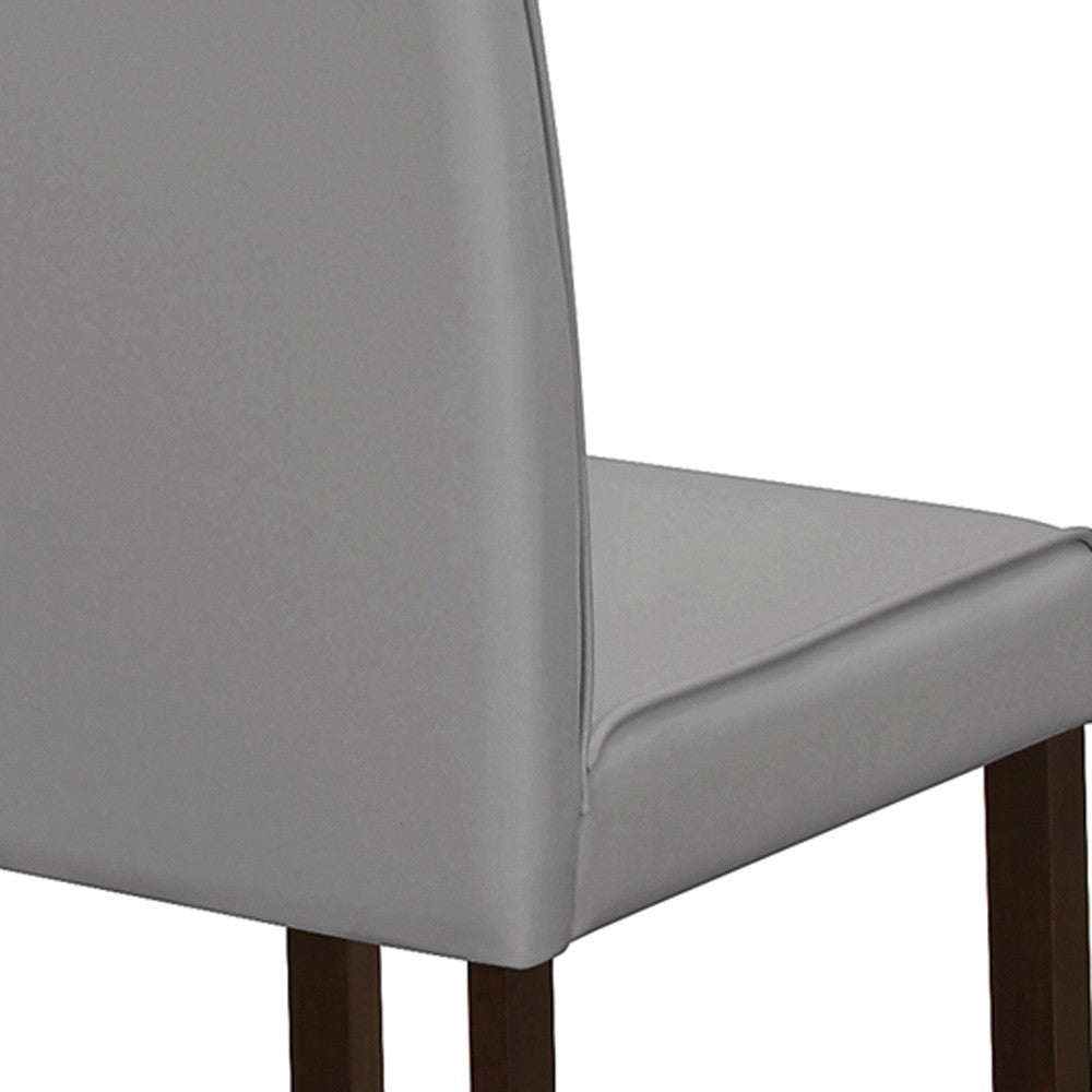 Set of Two 25 " Gray And Brown Solid Wood Counter Height Bar Chairs-Bar Chairs-DECOROLALA