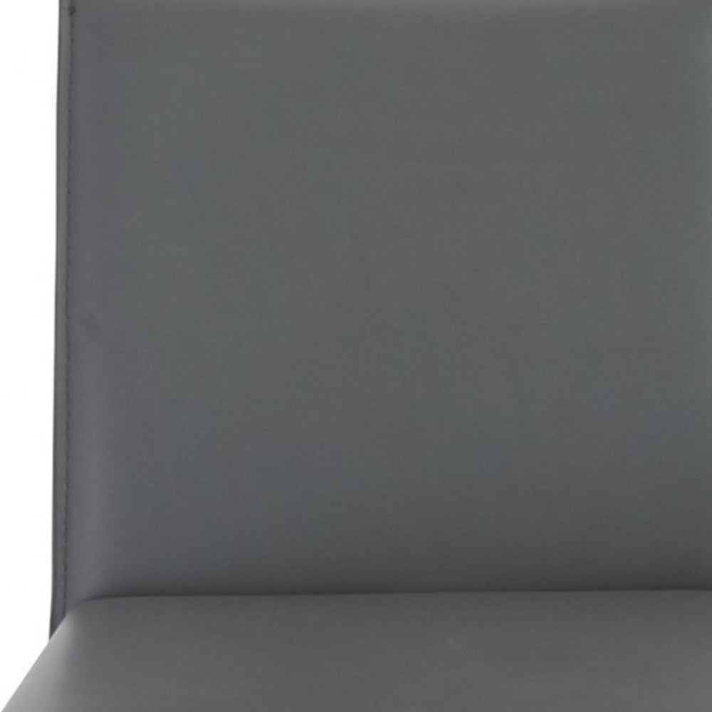 Set of Two 26" Gray Steel Low Back Counter Height Bar Chairs-Bar Chairs-DECOROLALA