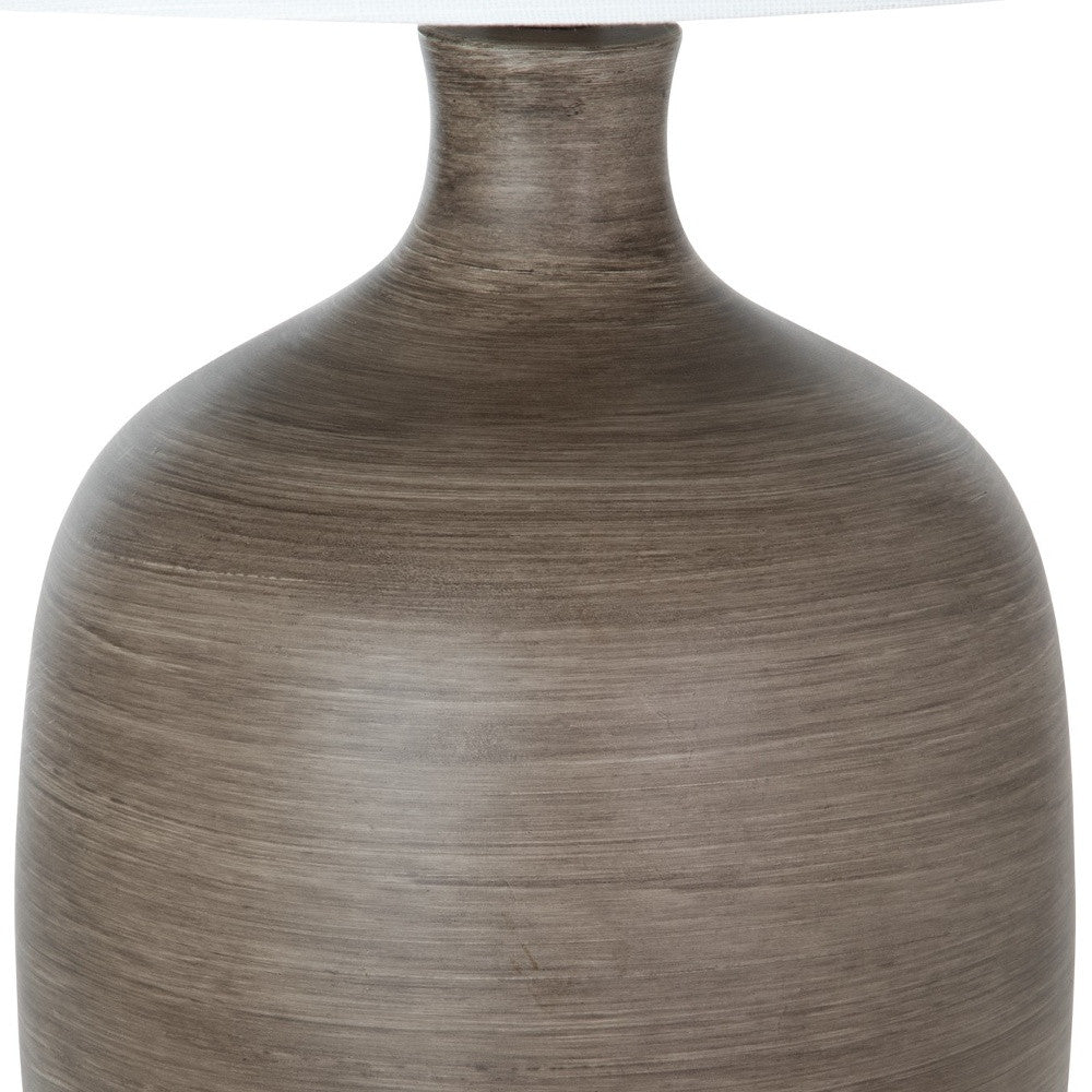 Set of Two 28" Black Table Lamp With White Empire Shade-Table Lamps-DECOROLALA