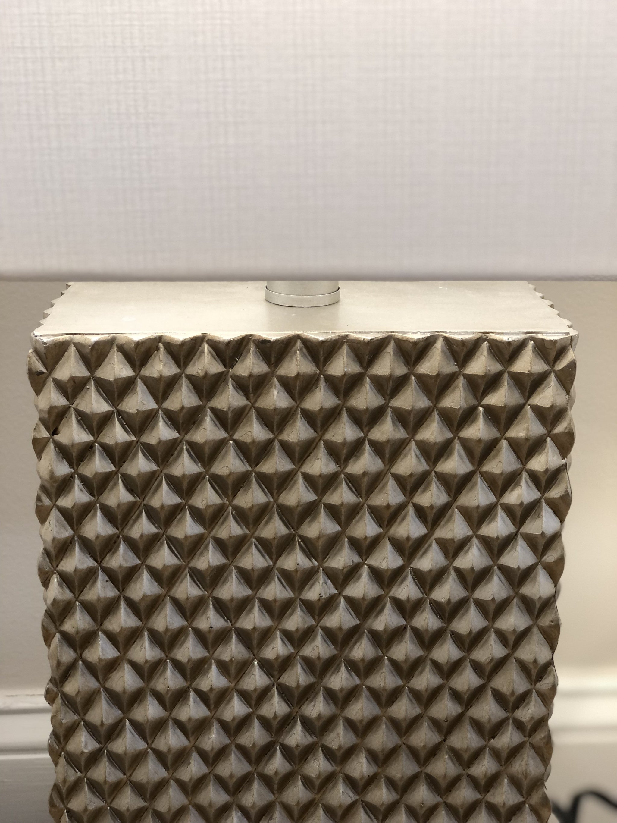 Set of Two 29" Gold Waffle Table Lamps With White Shade-Table Lamps-DECOROLALA