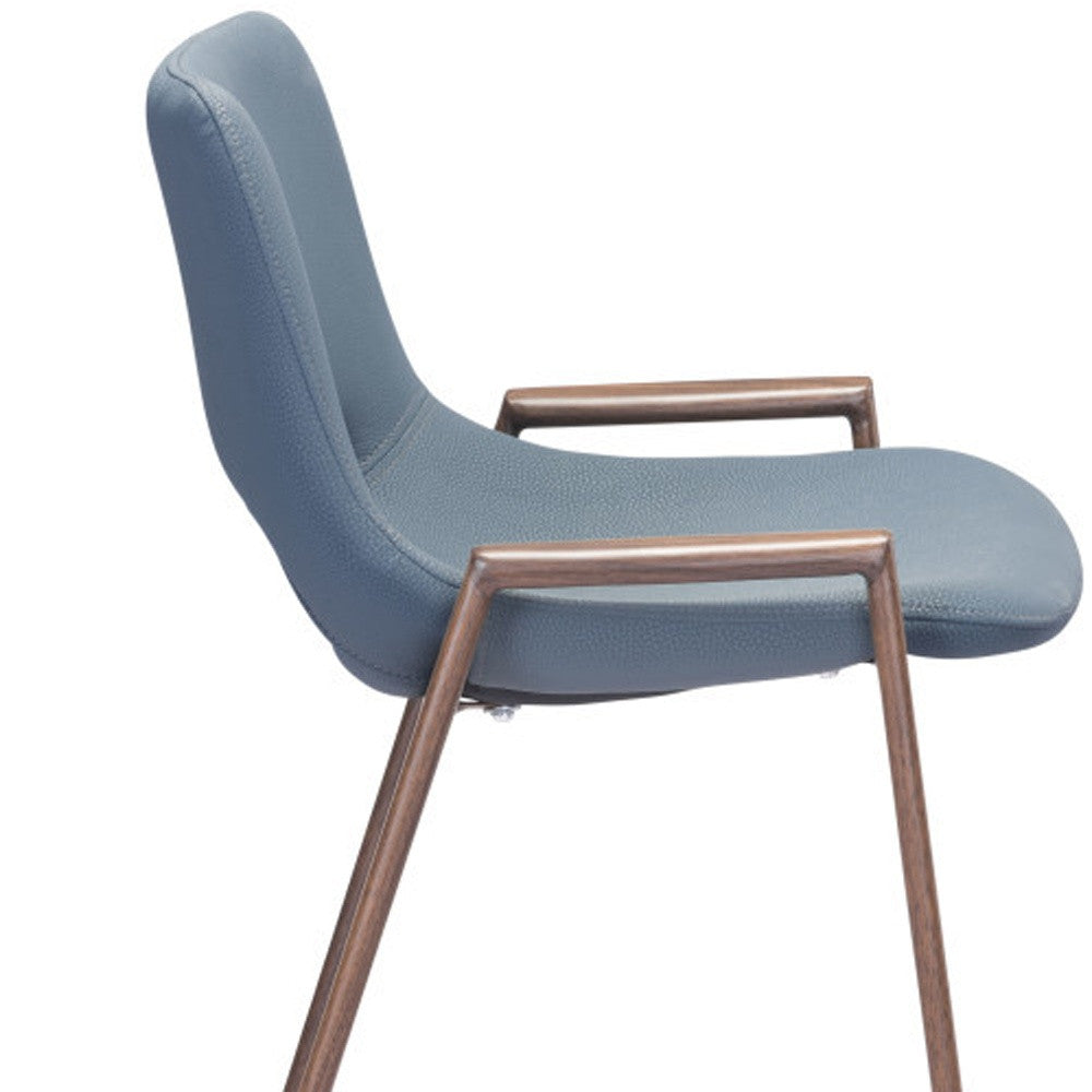 Set of Two 29" Gray And Brown Steel Low Back Bar Height Bar Chairs-Bar Chairs-DECOROLALA