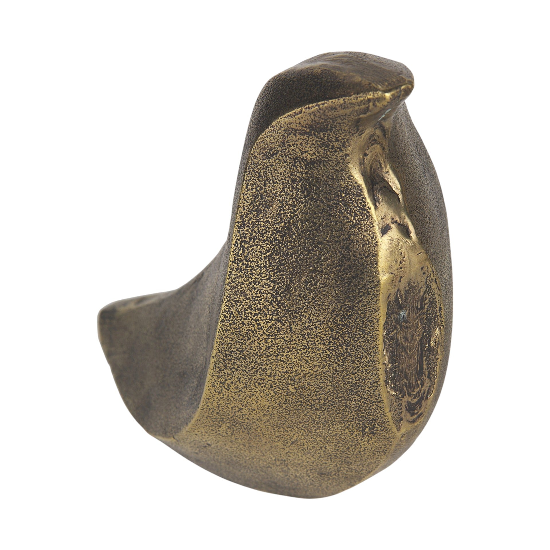 Set of Two 3" Gold Metal Bird Decorative Bookends-Sculptures-DECOROLALA