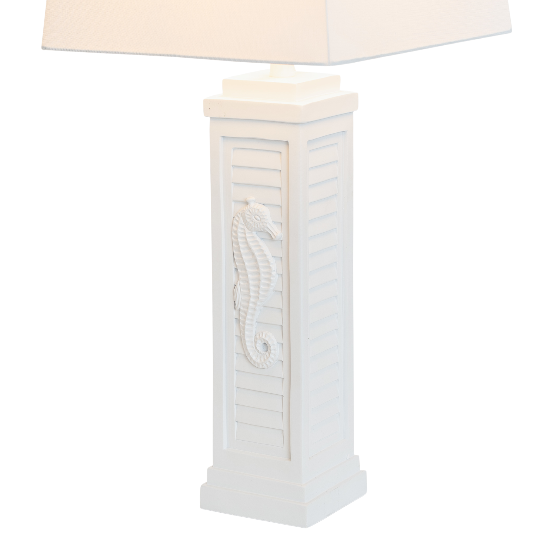 Set of Two 32" White Table Lamp With Off White Shade-Table Lamps-DECOROLALA