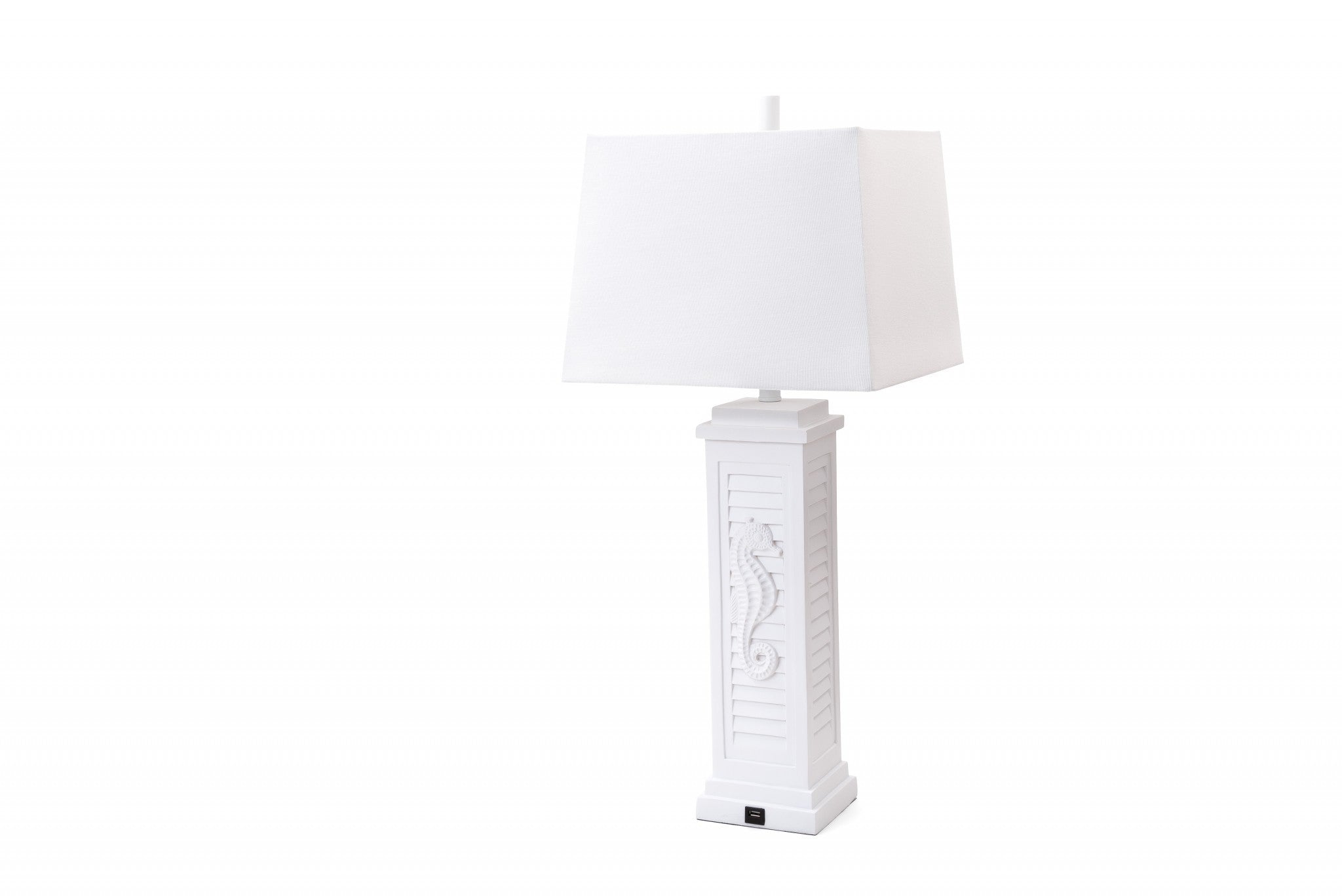 Set of Two 32" White Table Lamp With Off White Shade-Table Lamps-DECOROLALA