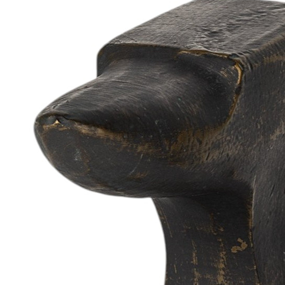 Set of Two 6" Black And Gold Polyresin Decorative Bookends-Sculptures-DECOROLALA