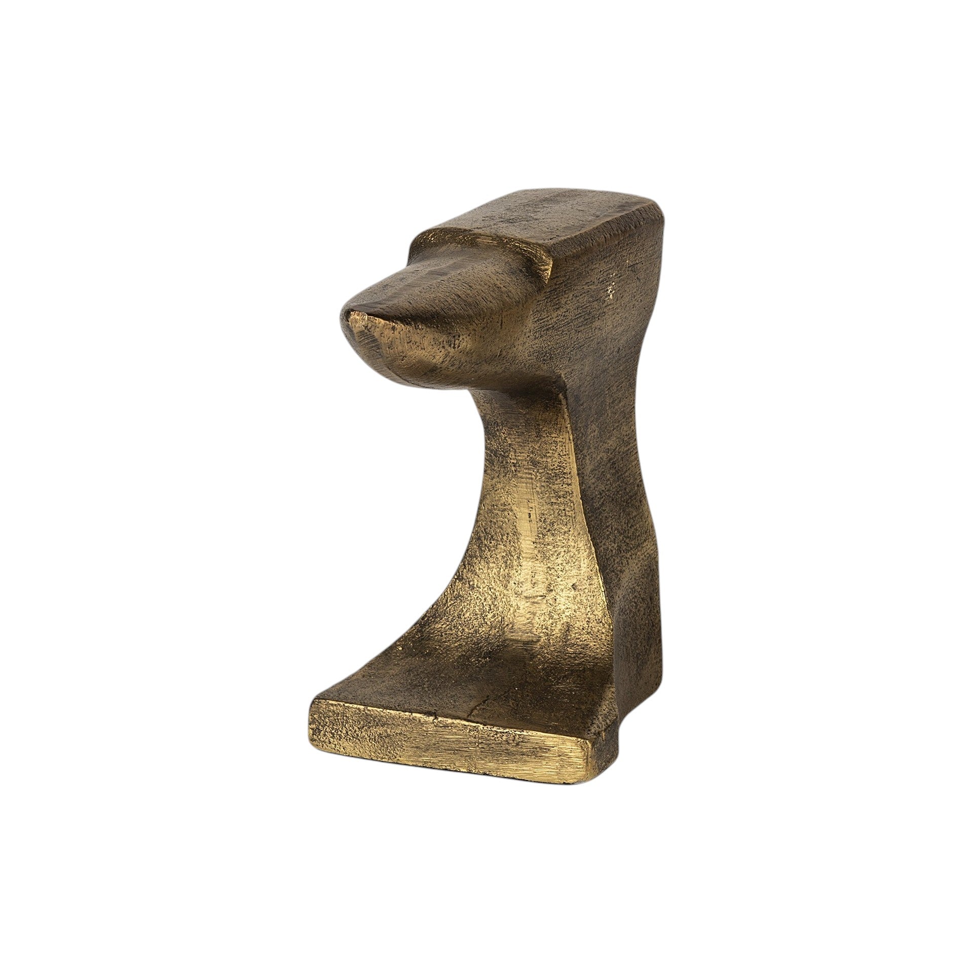 Set of Two 6" Gold Metal Decorative Bookends-Sculptures-DECOROLALA