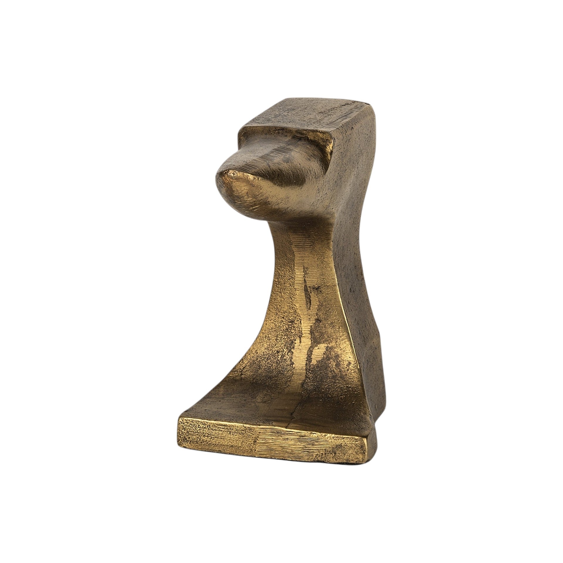 Set of Two 6" Gold Metal Decorative Bookends-Sculptures-DECOROLALA