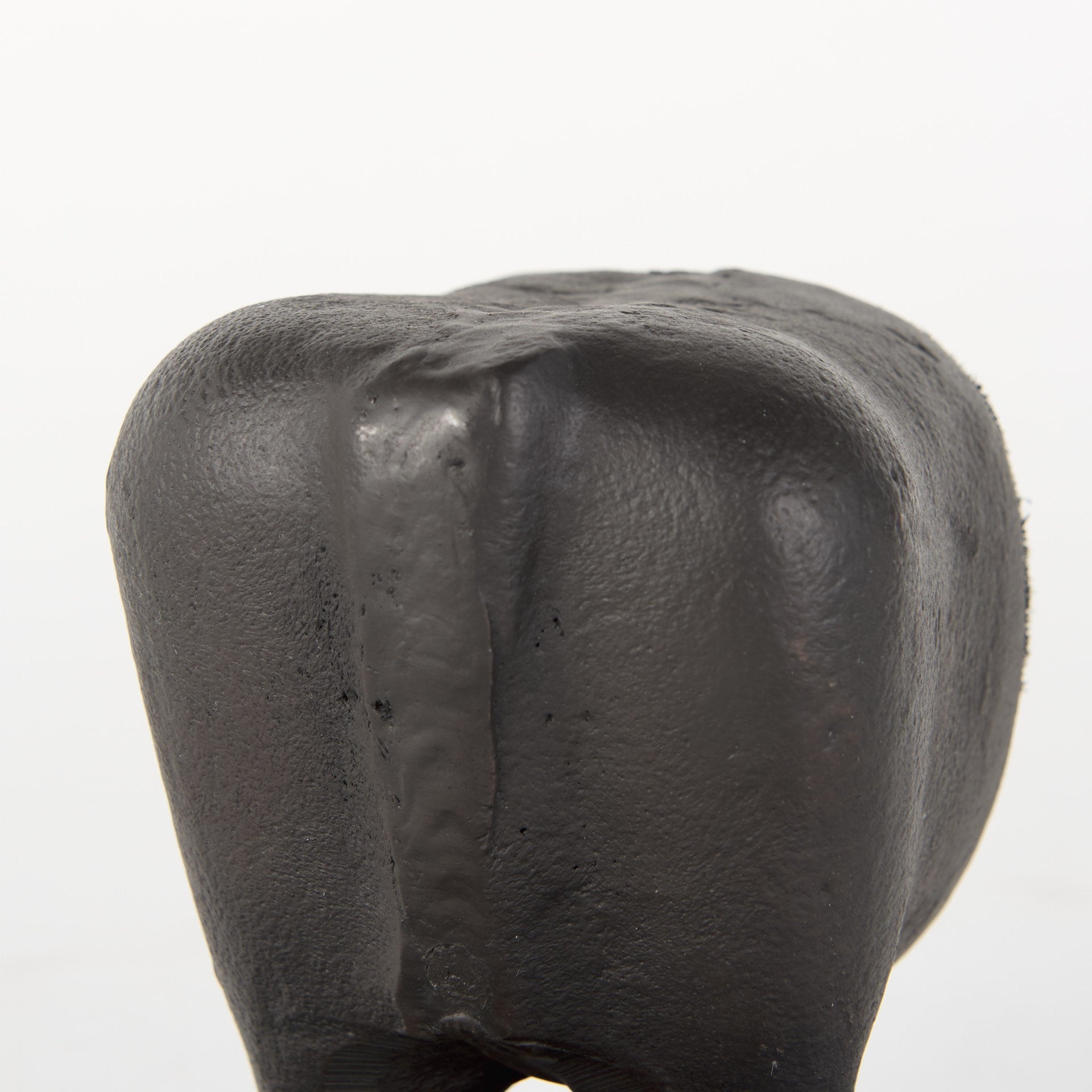 Set of Two 7" Black Fabric Bull Decorative Bookends-Sculptures-DECOROLALA