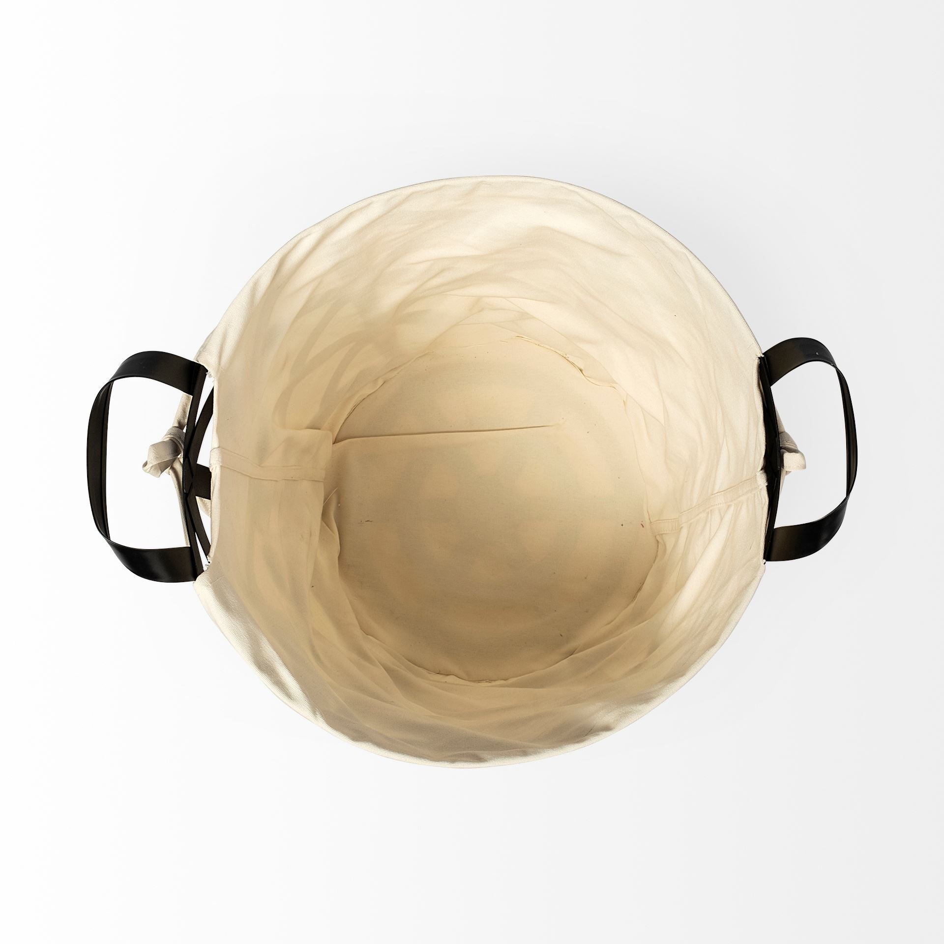 Set of Two Black And Cream Metal Basket-Organizers-DECOROLALA