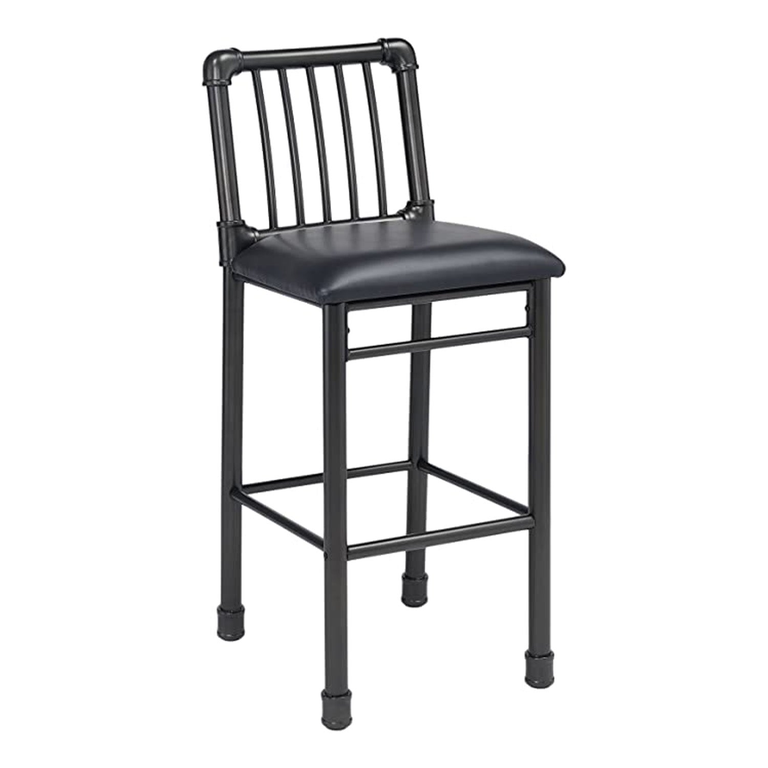 Set of Two " Black Iron Bar Chairs-Bar Chairs-DECOROLALA