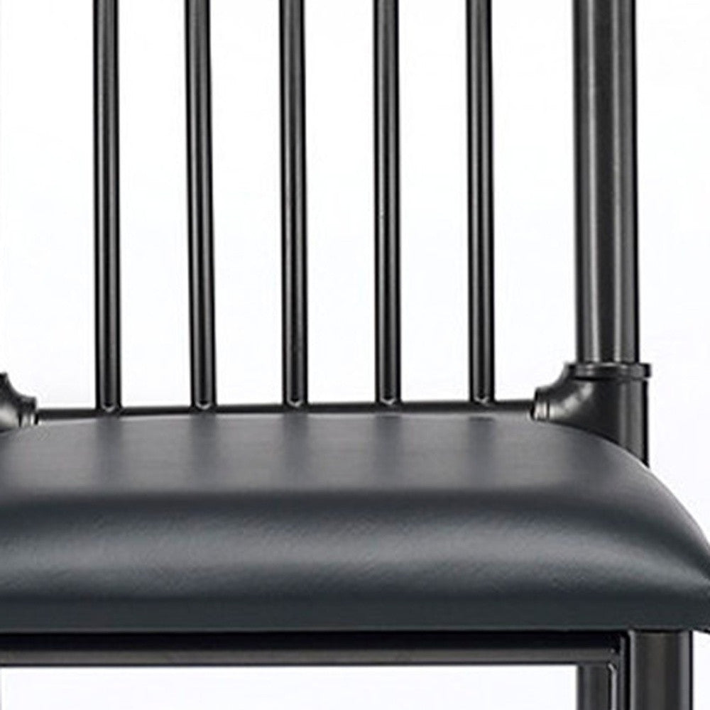 Set of Two " Black Iron Bar Chairs-Bar Chairs-DECOROLALA