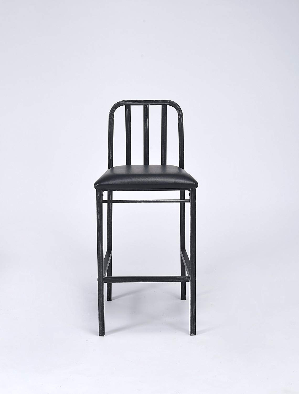 Set of Two " Black Iron Bar Chairs-Bar Chairs-DECOROLALA