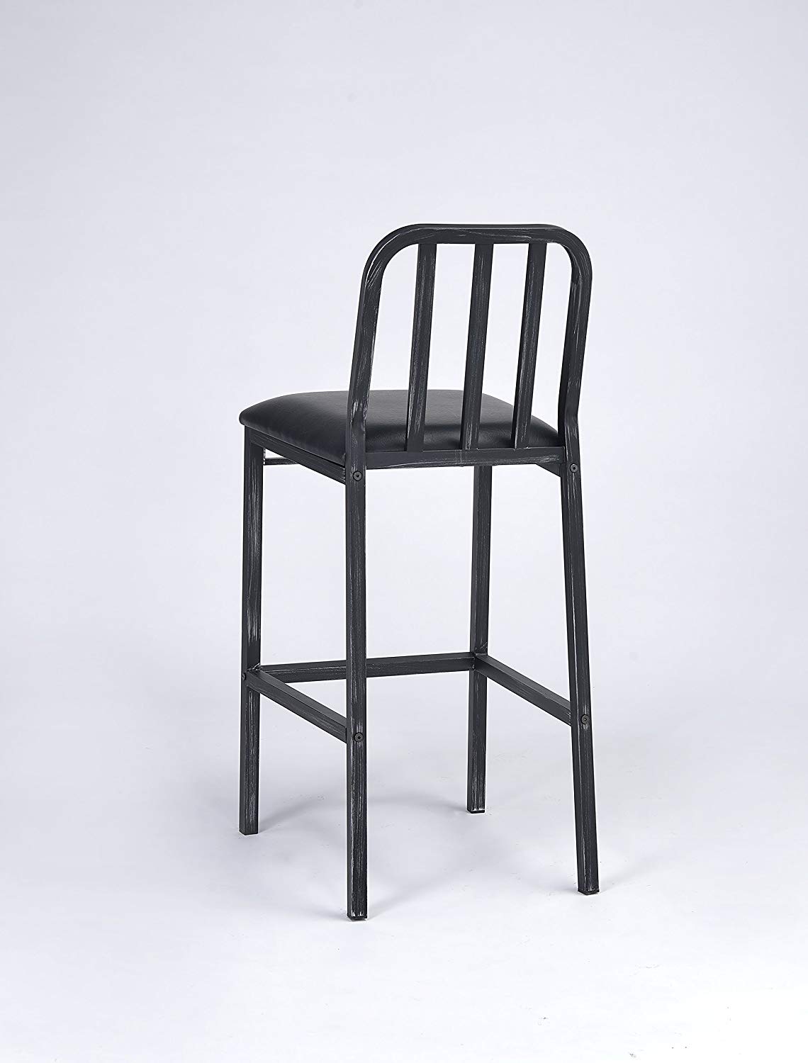 Set of Two " Black Iron Bar Chairs-Bar Chairs-DECOROLALA
