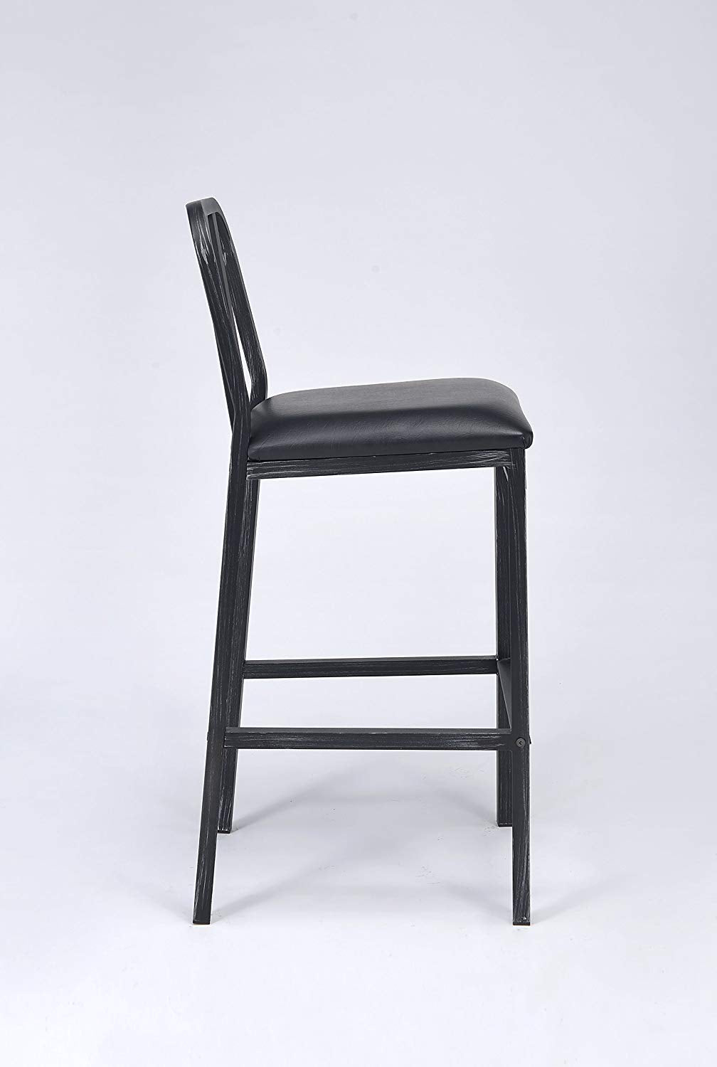 Set of Two " Black Iron Bar Chairs-Bar Chairs-DECOROLALA