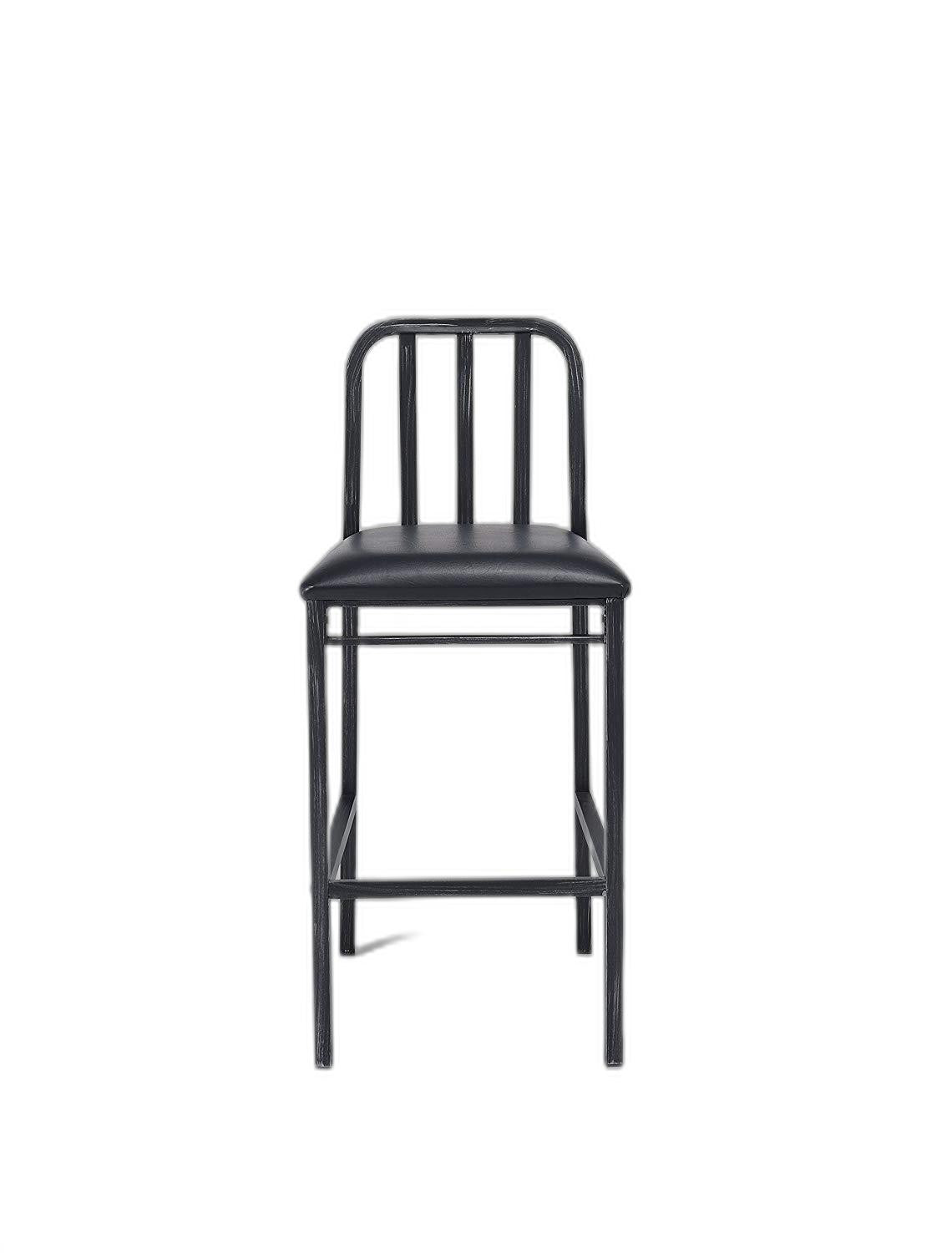 Set of Two " Black Iron Bar Chairs-Bar Chairs-DECOROLALA