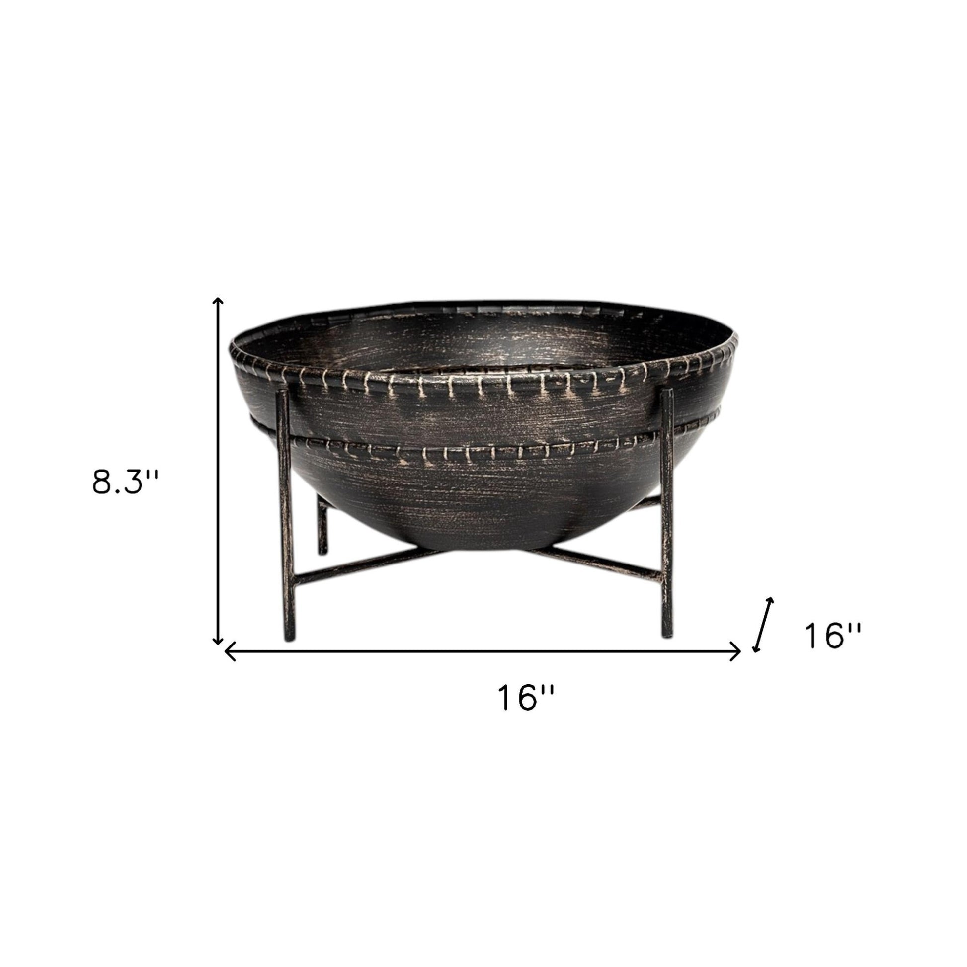 Set of Two Black Metal Decorative Bowl-Sculptures-DECOROLALA