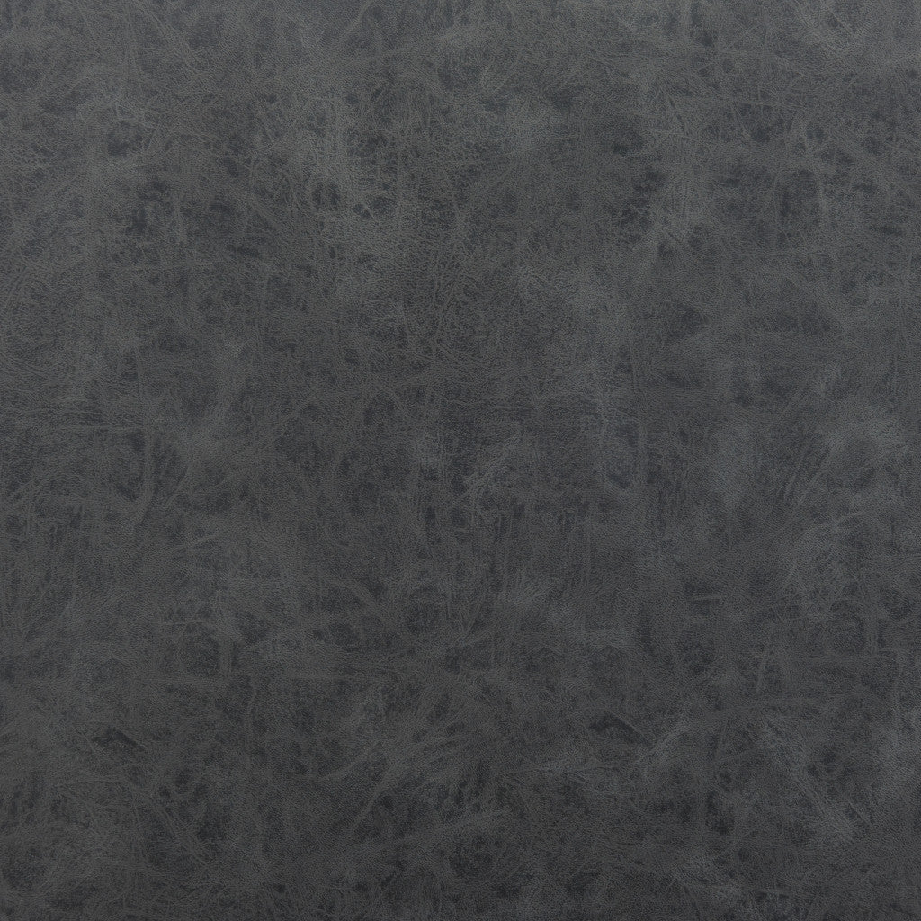 Set of Two Black Upholstered Faux Leather Dining Side chairs-Dining Chairs-DECOROLALA