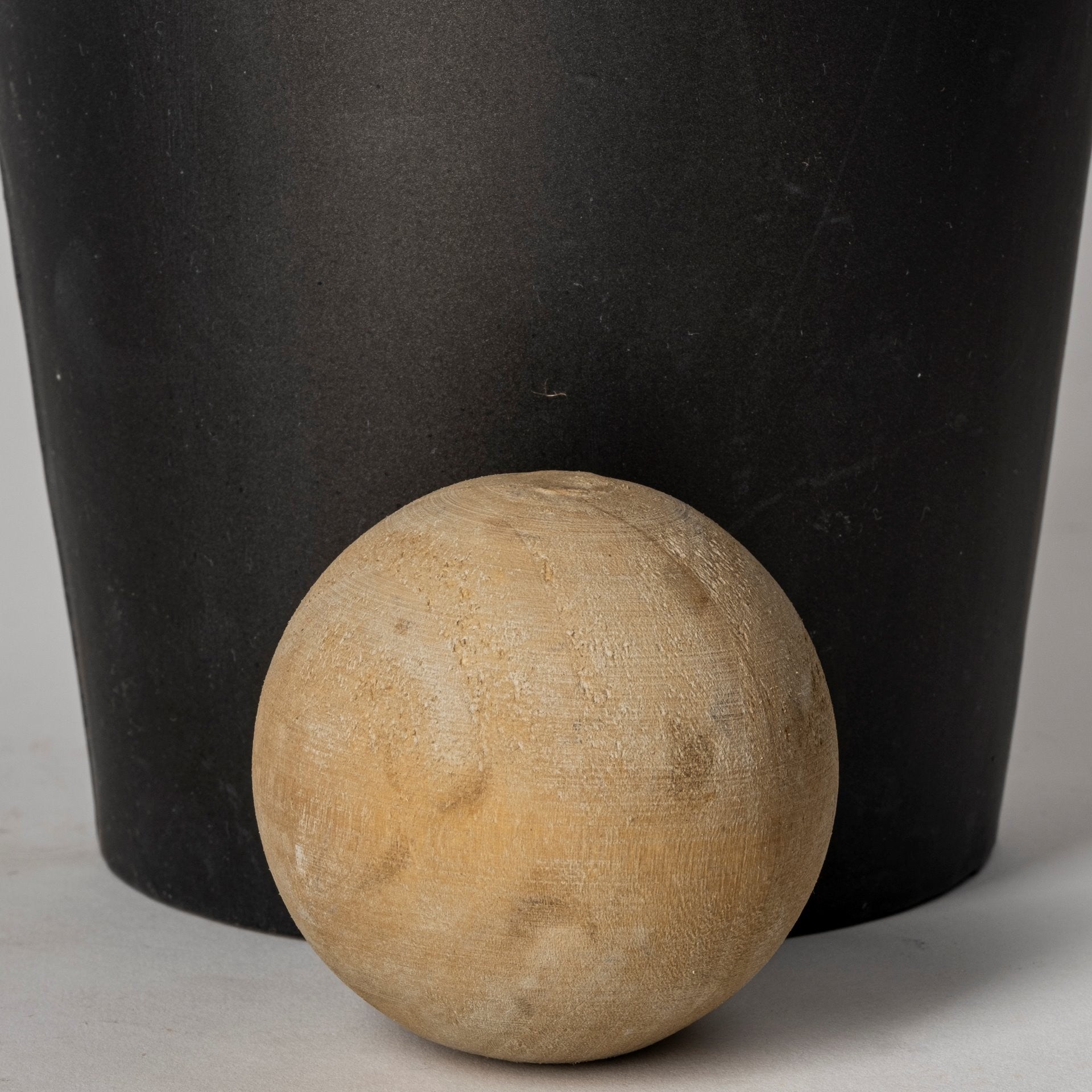 Set of Two Black and Brown Metal Cylindrical Urns-Vases-DECOROLALA