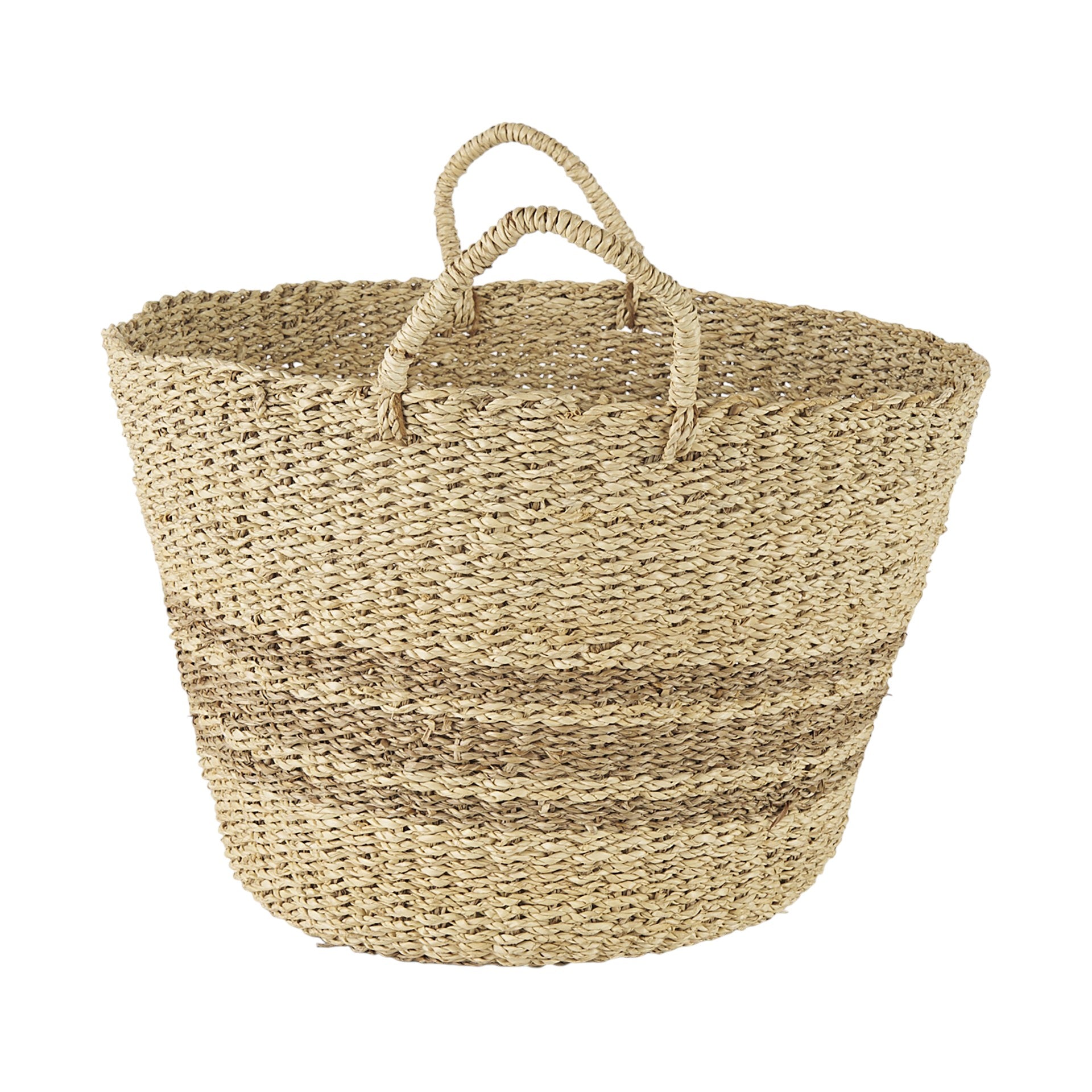 Set of Two Brown Wicker Basket-Organizers-DECOROLALA