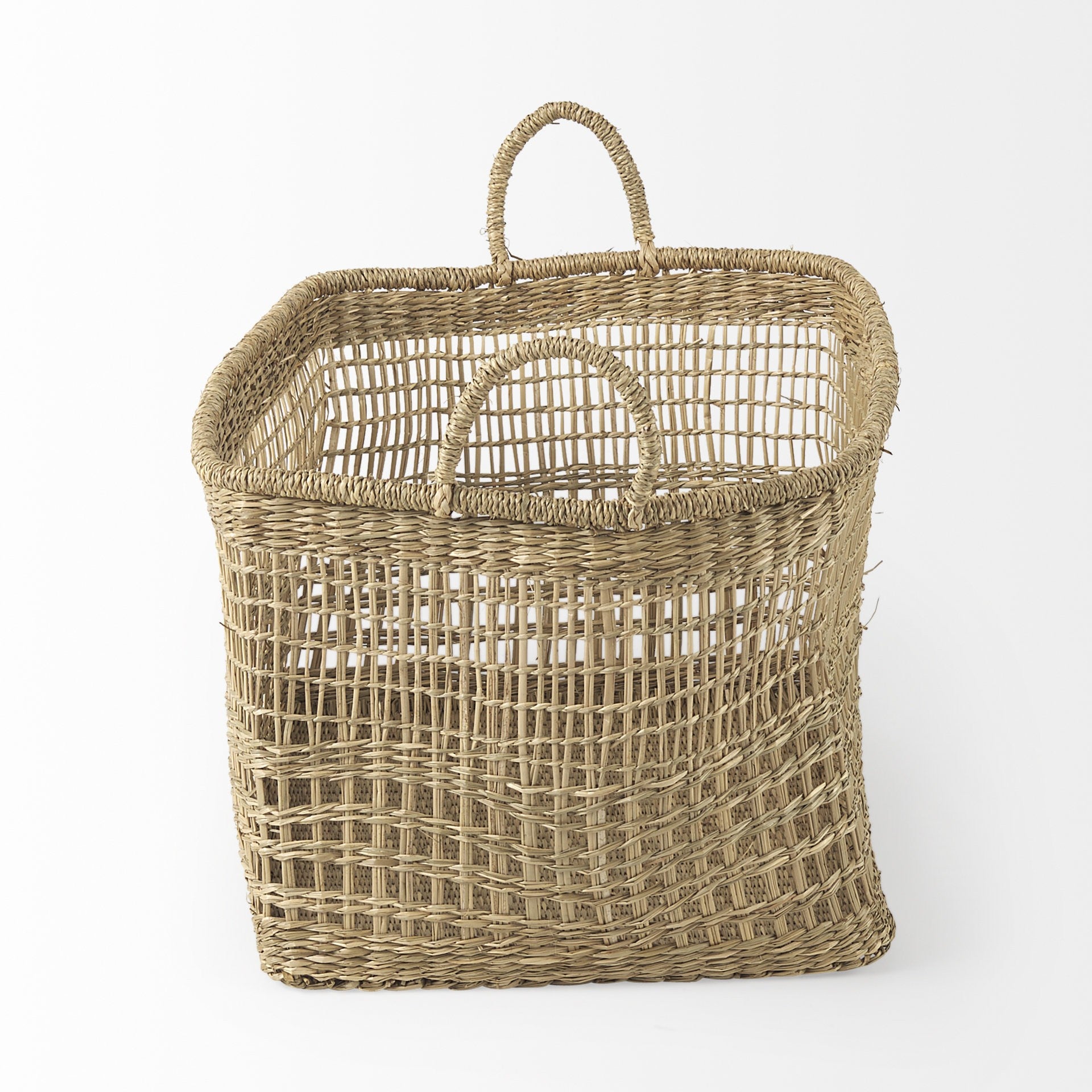 Set of Two Brown Wicker Basket-Organizers-DECOROLALA