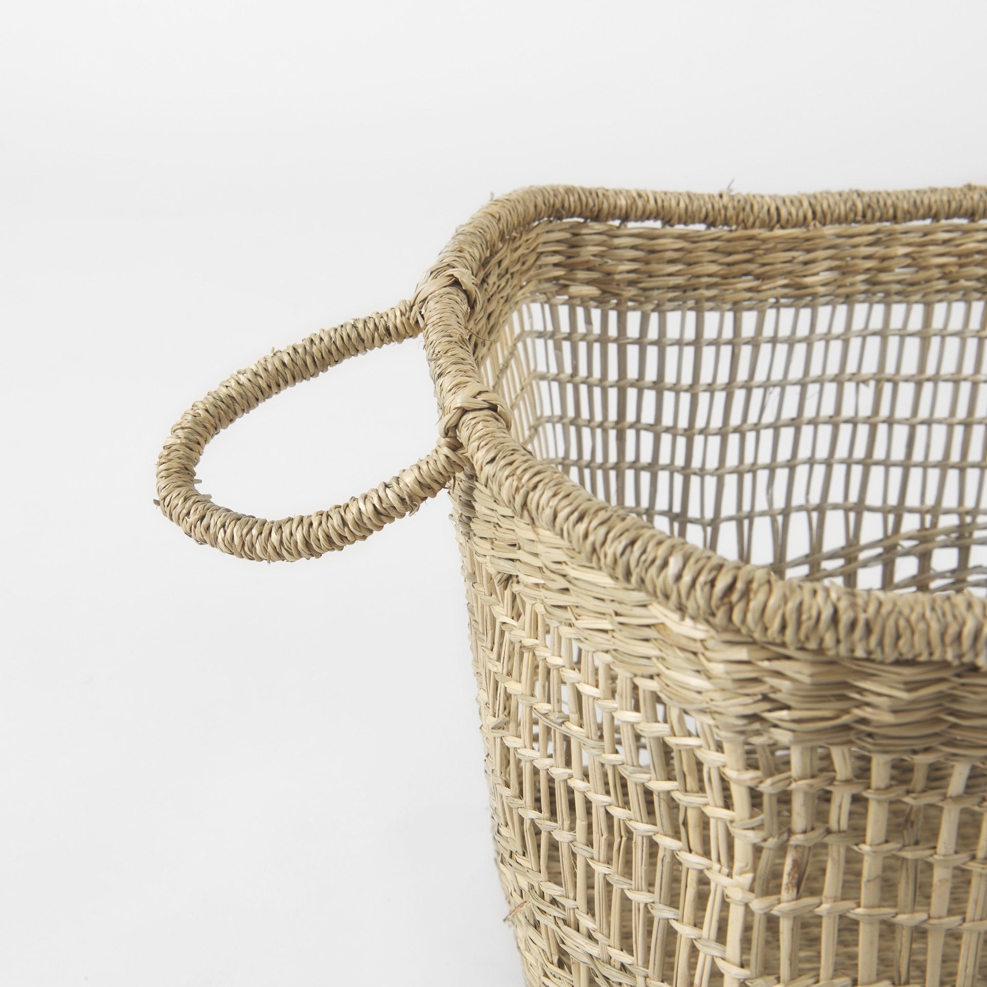 Set of Two Brown Wicker Basket-Organizers-DECOROLALA