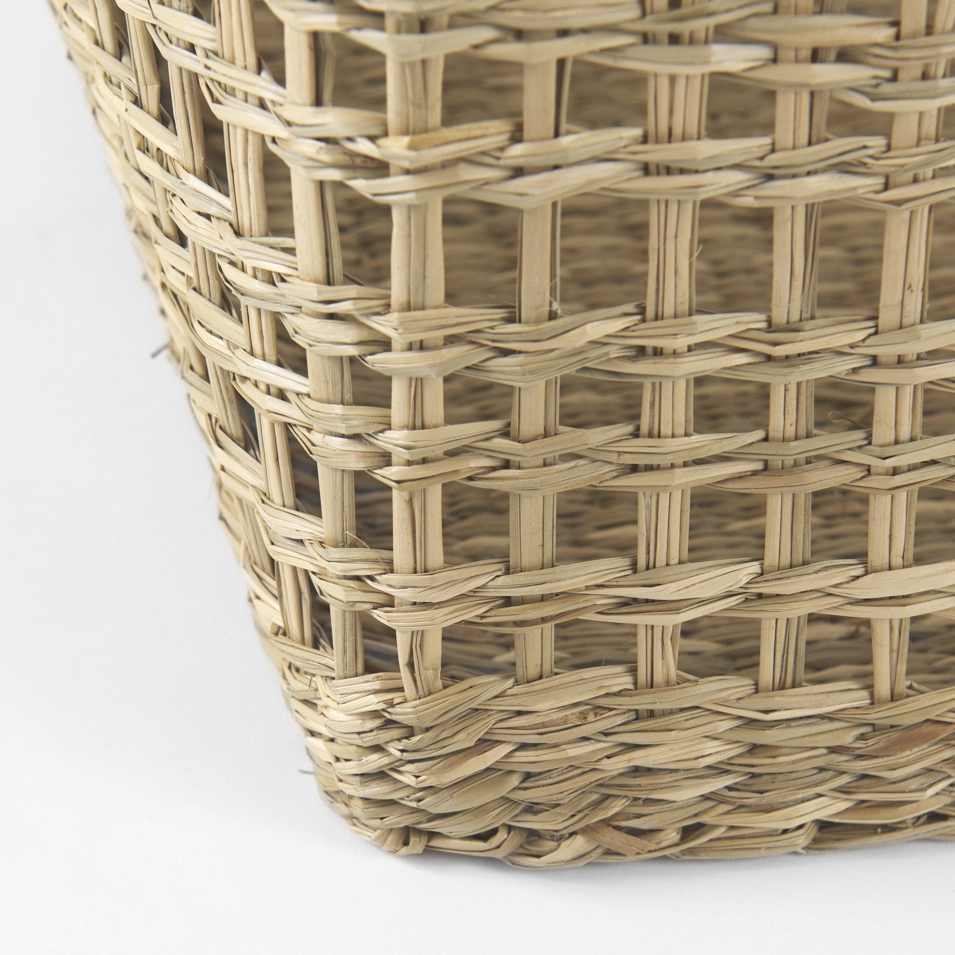 Set of Two Brown Wicker Basket-Organizers-DECOROLALA