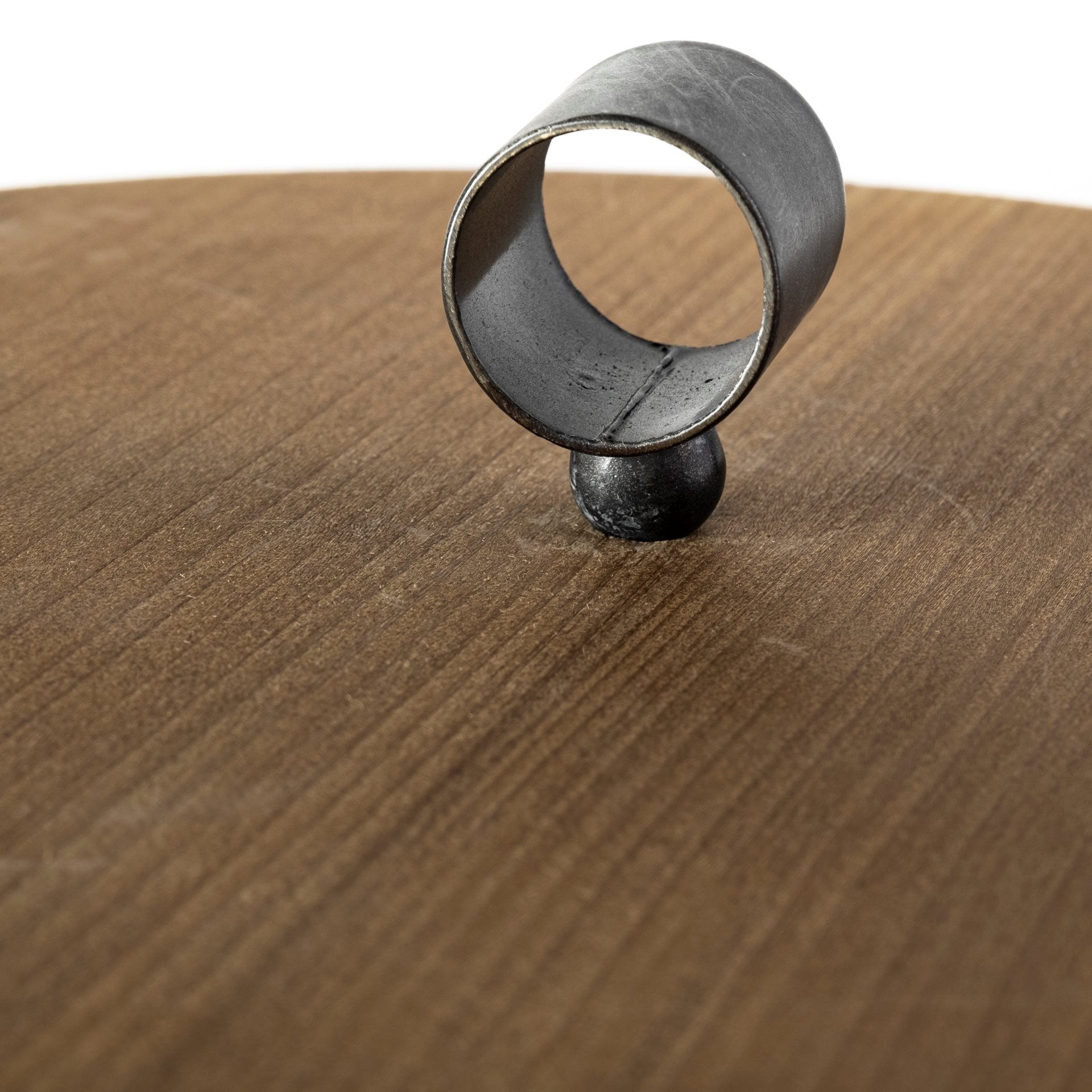 Set of Two Dark Gray Metal Decorative Canister-Sculptures-DECOROLALA