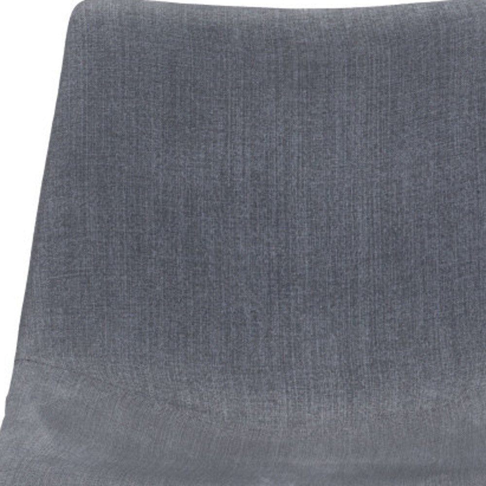 Set of Two Gray And Black Upholstered Fabric Dining Side Chairs-Dining Chairs-DECOROLALA