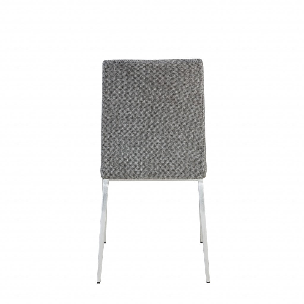 Set of Two Light Brown and Gray Stainless Steel Chairs-Dining Chairs-DECOROLALA