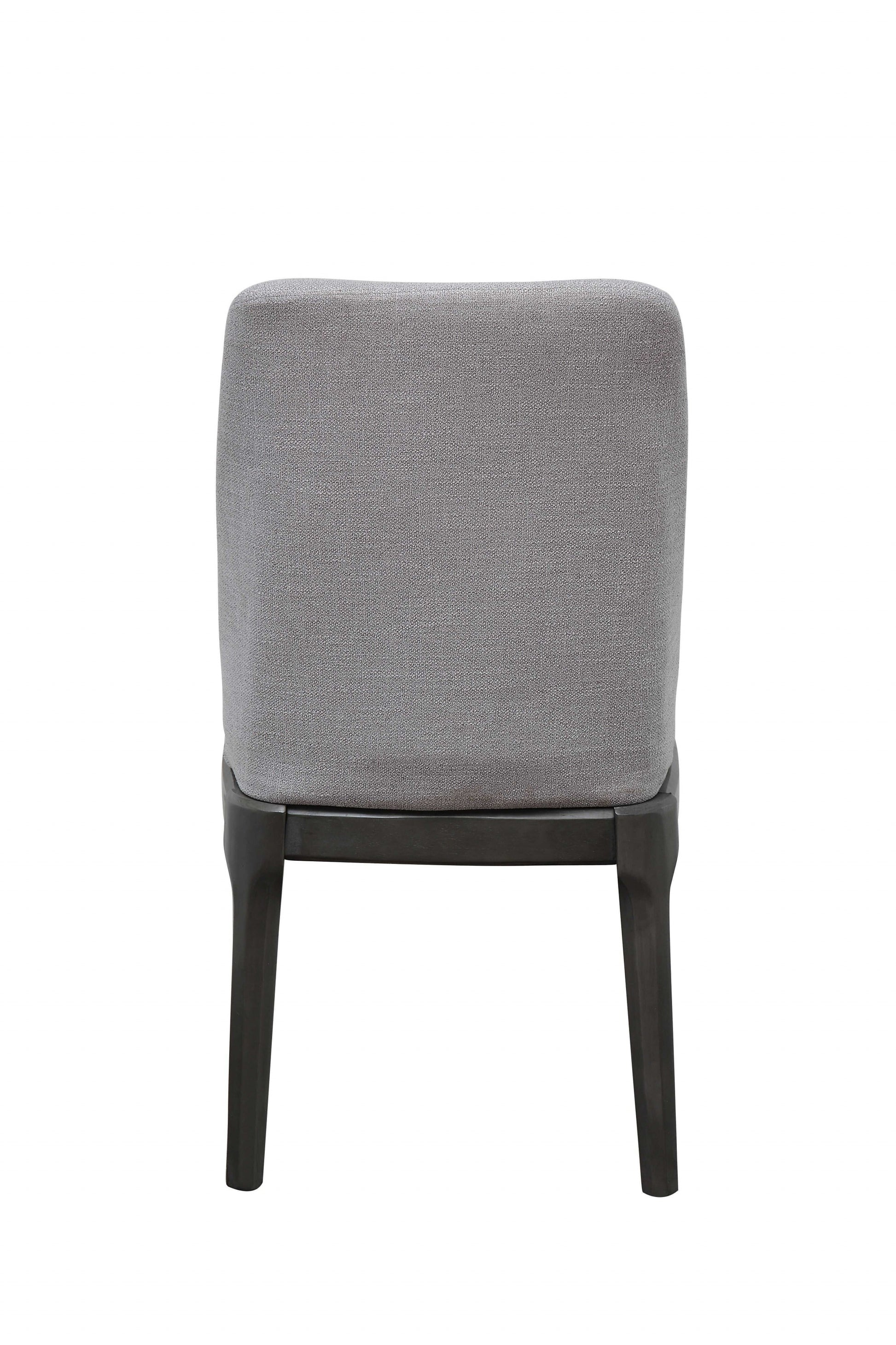 Set of Two Light Gray And Gray Upholstered Linen Dining Side Chairs-Dining Chairs-DECOROLALA