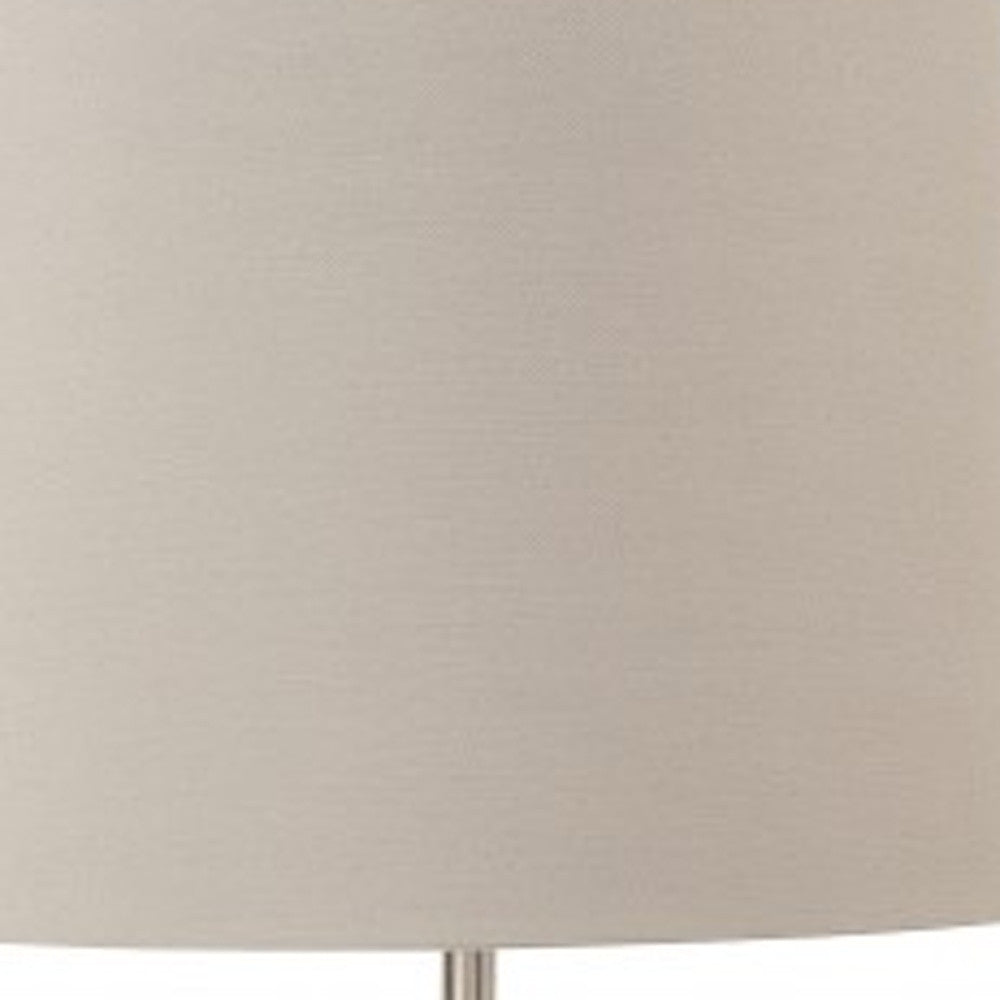 Set of Two Modern Distressed Gray and Silver Table Lamps-Table Lamps-DECOROLALA
