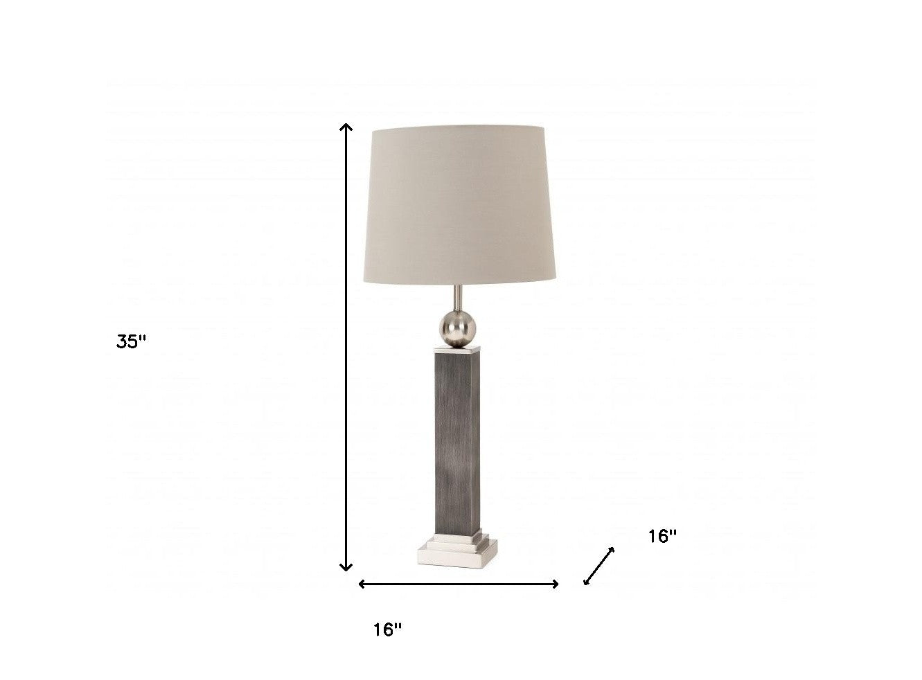 Set of Two Modern Distressed Gray and Silver Table Lamps-Table Lamps-DECOROLALA