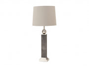Set of Two Modern Distressed Gray and Silver Table Lamps-Table Lamps-DECOROLALA